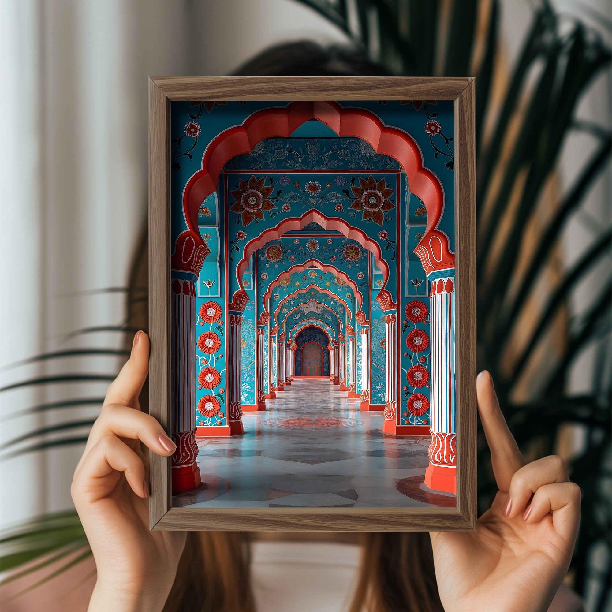 Quadro Decorativo MDF Emoldurado Multicolor GE122-L - Impressão UV em Madeira de Pinho 35x47cm