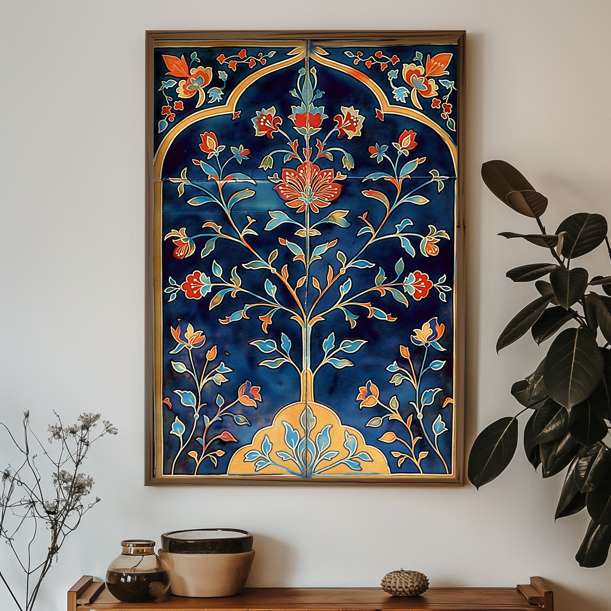 Quadro Decorativo MDF Emoldurado Multicolor GE123-L - Impressão UV em Madeira de Pinho 35x47cm