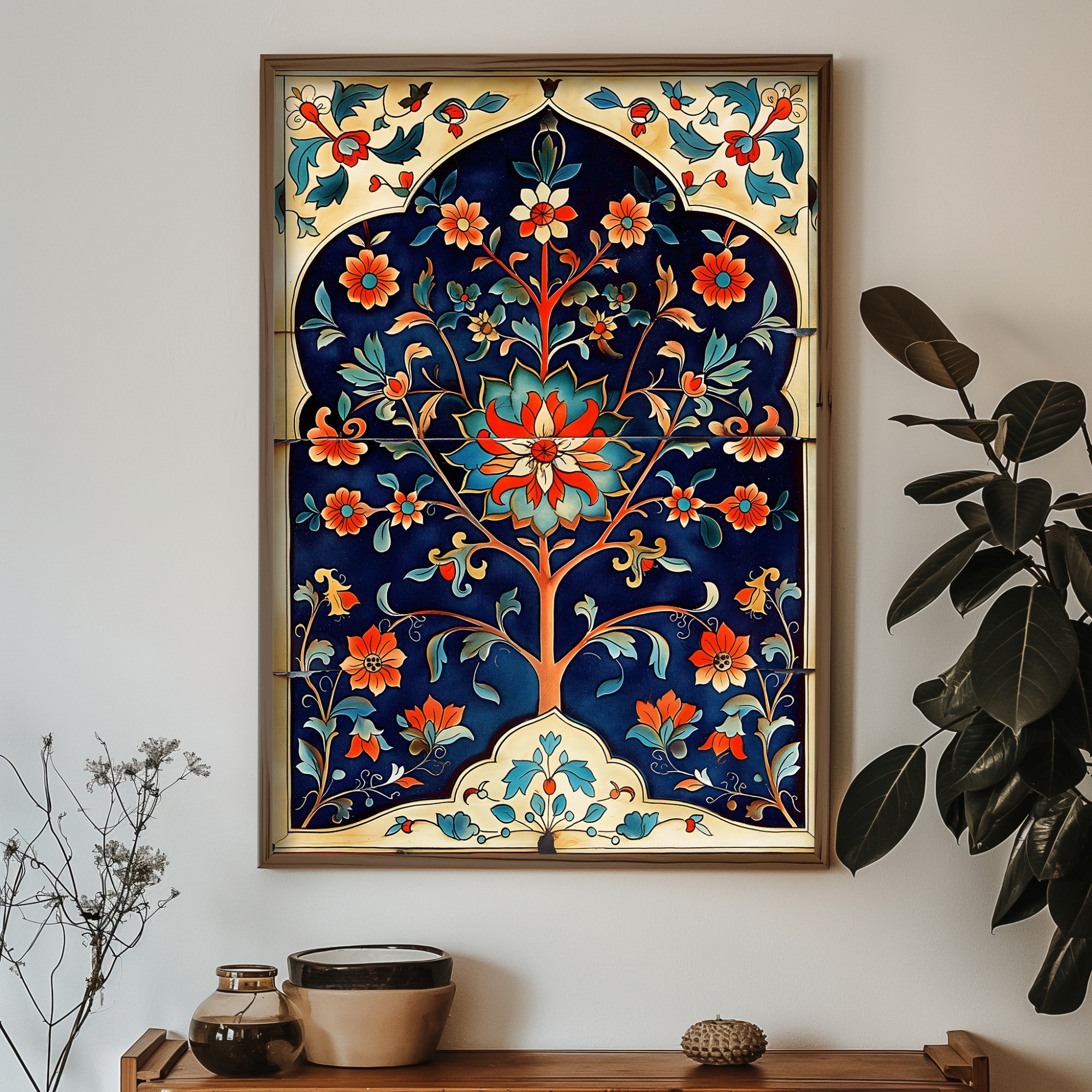 Quadro Decorativo MDF Emoldurado Multicolor GE124-L - Impressão UV em Madeira de Pinho 35x47cm
