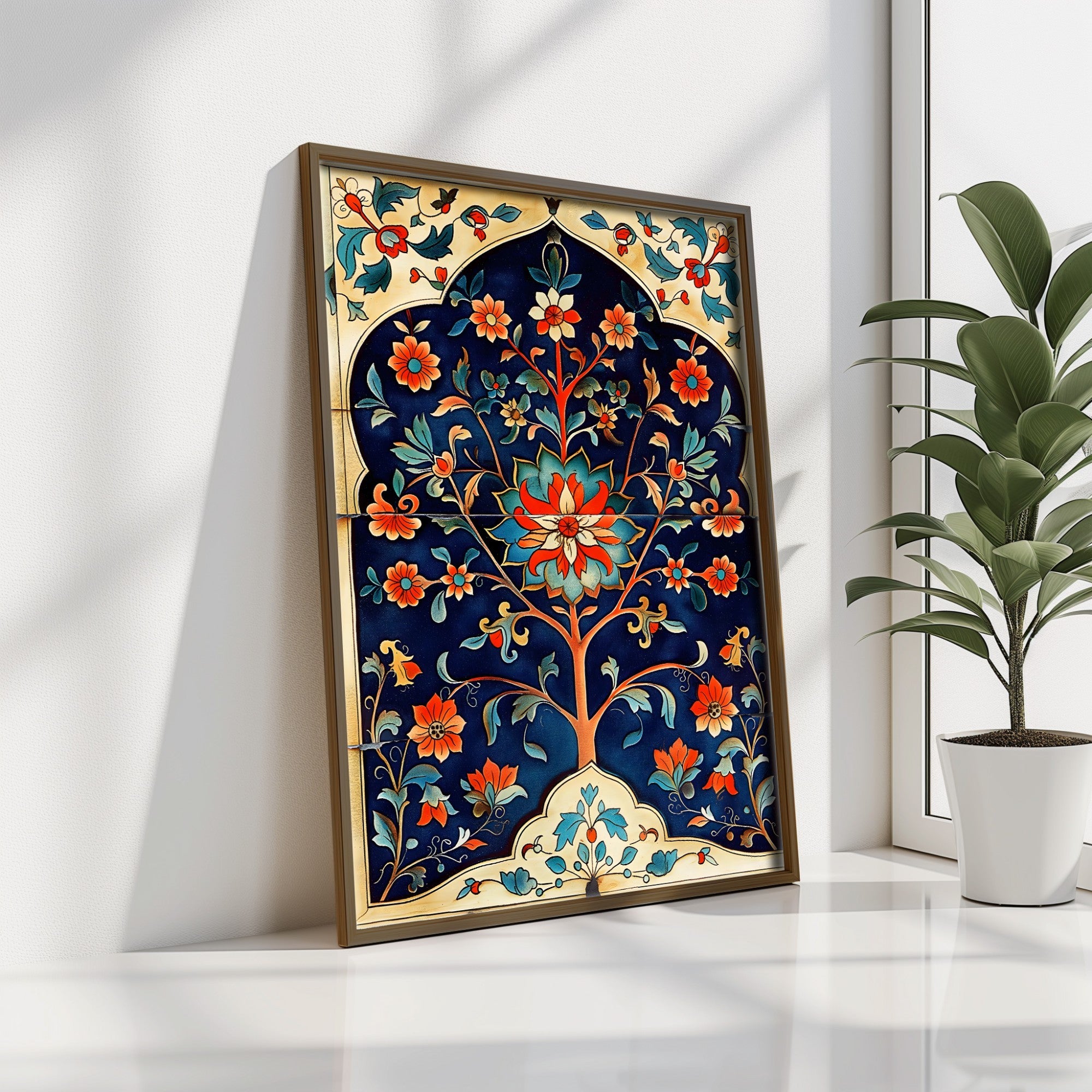 Quadro Decorativo MDF Emoldurado Multicolor GE124-L - Impressão UV em Madeira de Pinho 35x47cm