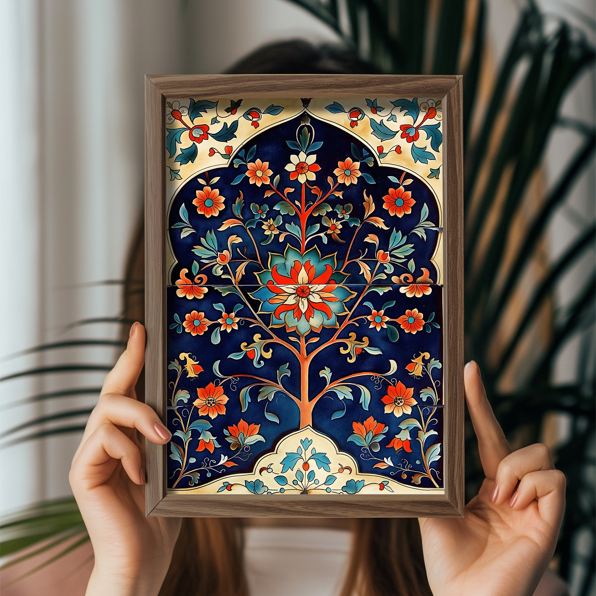 Quadro Decorativo MDF Emoldurado Multicolor GE124-L - Impressão UV em Madeira de Pinho 35x47cm