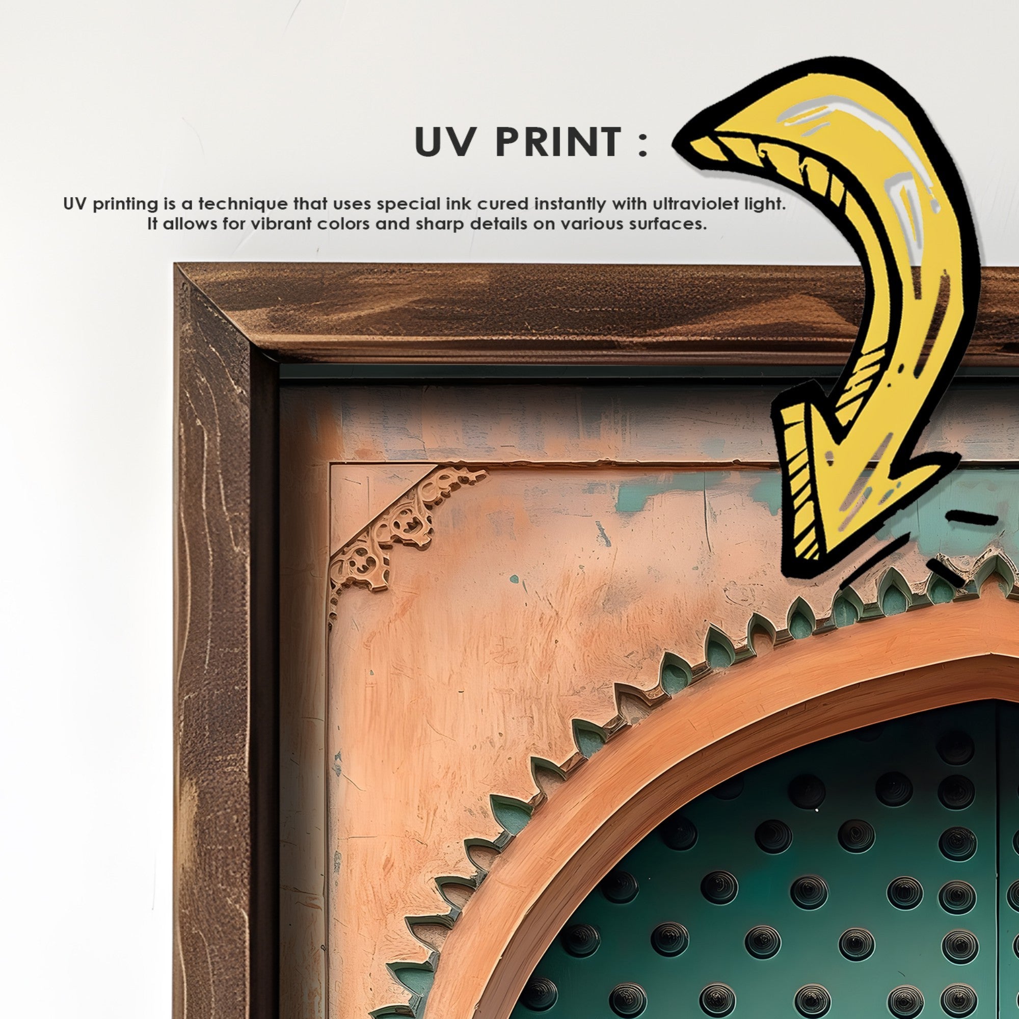 Quadro Decorativo MDF Emoldurado GE125-L Multicolor 35x47cm - Impressão UV em Madeira de Pinho