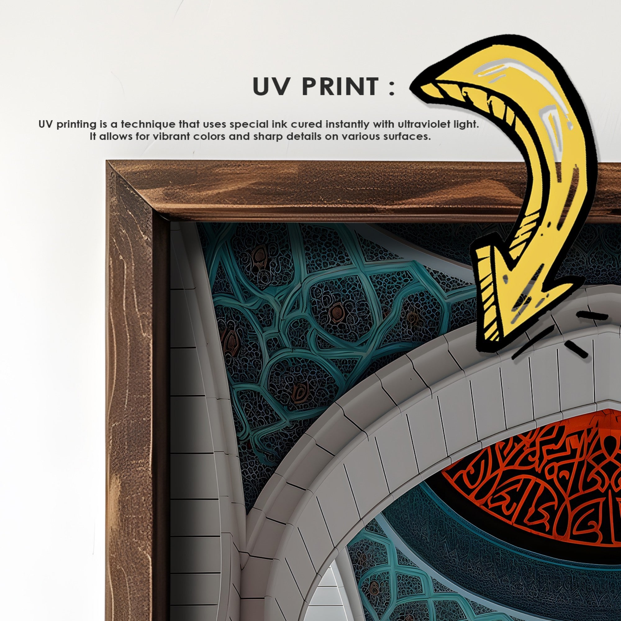 Quadro Decorativo MDF Emoldurado GE126-L Multicolor 35x47cm - Impressão UV em Madeira de Pinho