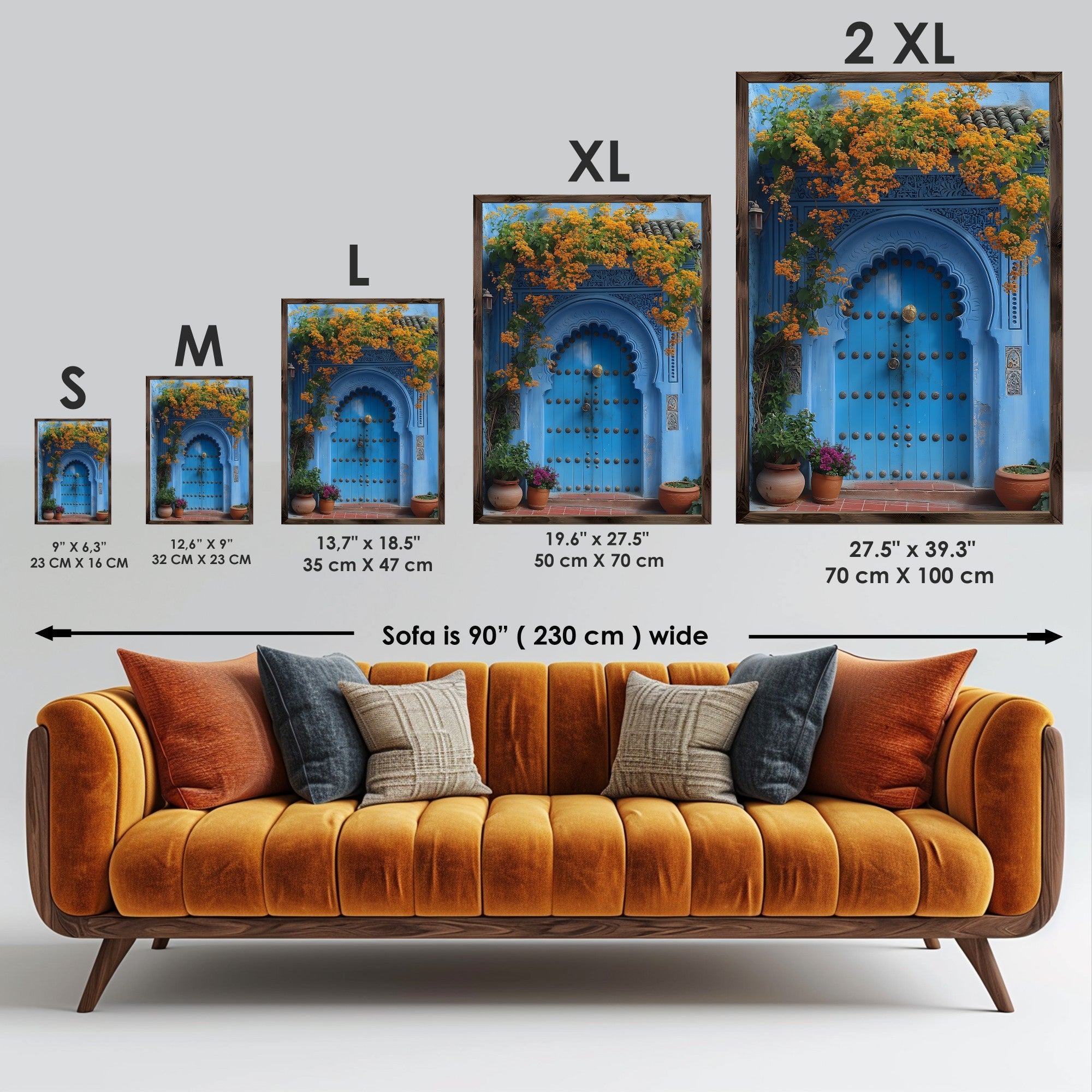 Quadro Decorativo MDF Emoldurado Multicolor GE127-L - Impressão UV em Madeira de Pinho 35x47cm