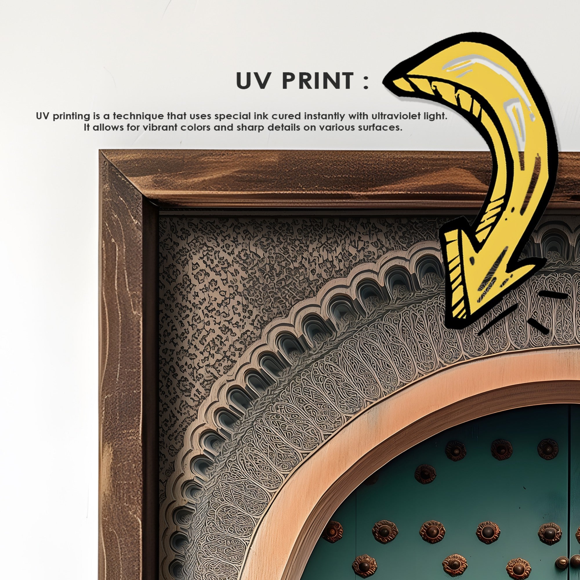 Quadro Decorativo MDF Emoldurado GE128-L Multicolor 35x47cm - Impressão UV em Madeira de Pinho