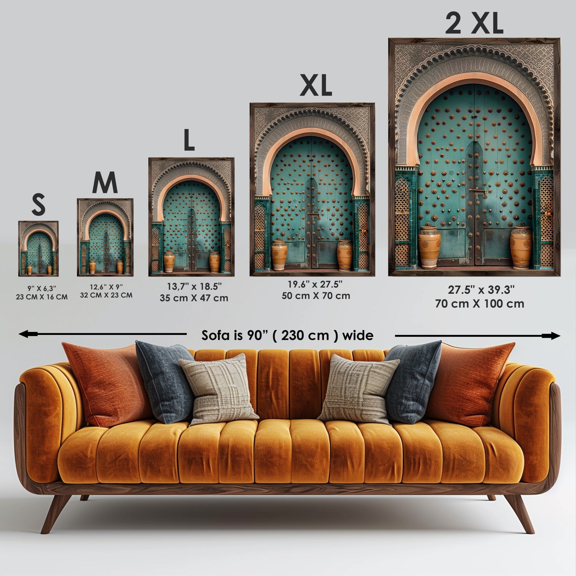 Quadro Decorativo MDF Emoldurado GE128-L Multicolor 35x47cm - Impressão UV em Madeira de Pinho