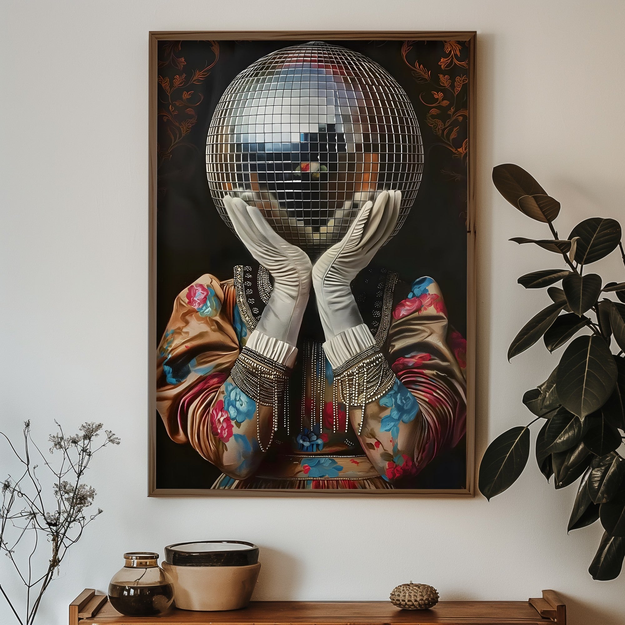 Quadro Decorativo MDF Emoldurado Multicolor GE129-L - Impressão UV em Madeira de Pinho 35x47cm