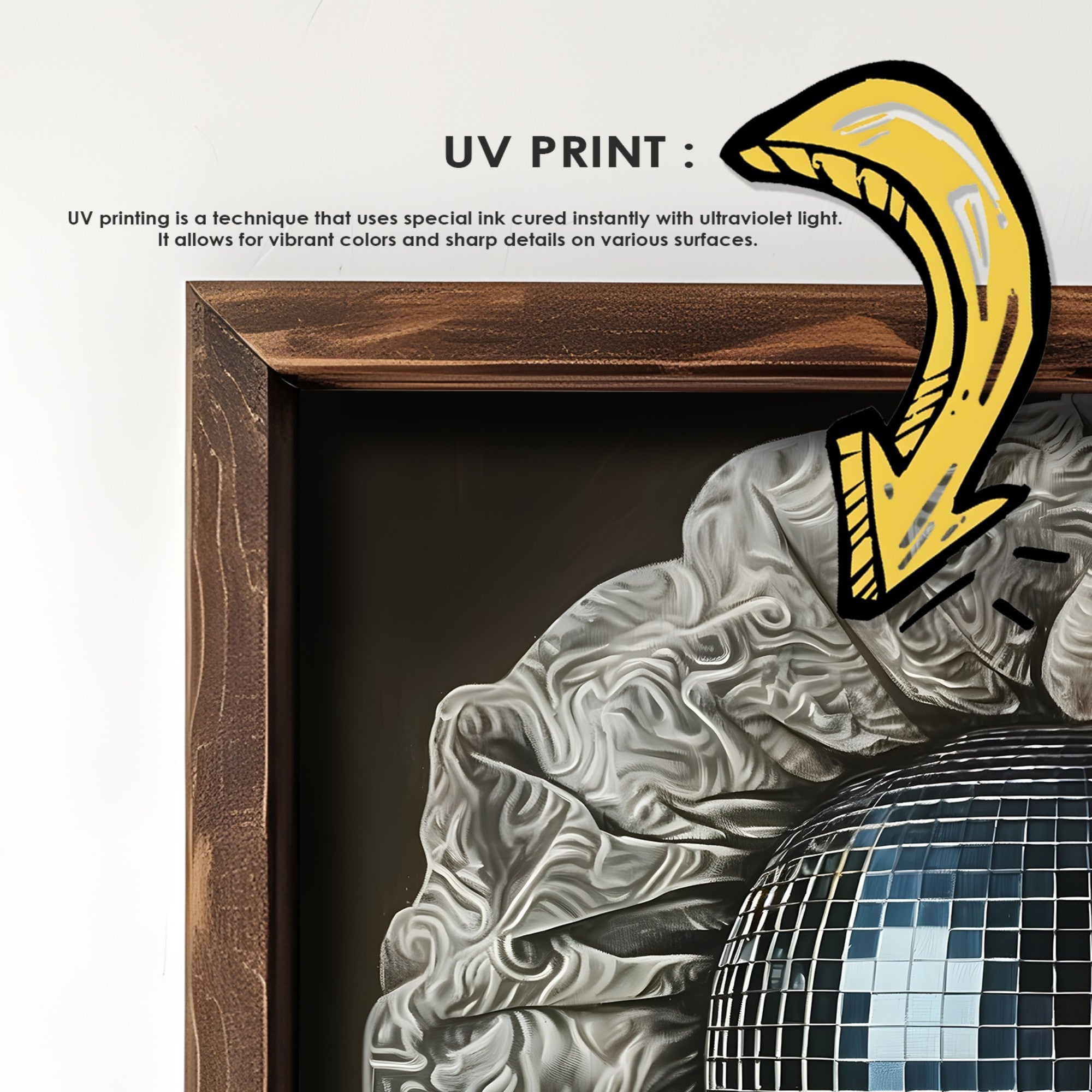 Quadro Decorativo MDF Emoldurado GE130-L Multicolor 35x47cm - Impressão UV em Madeira de Pinho