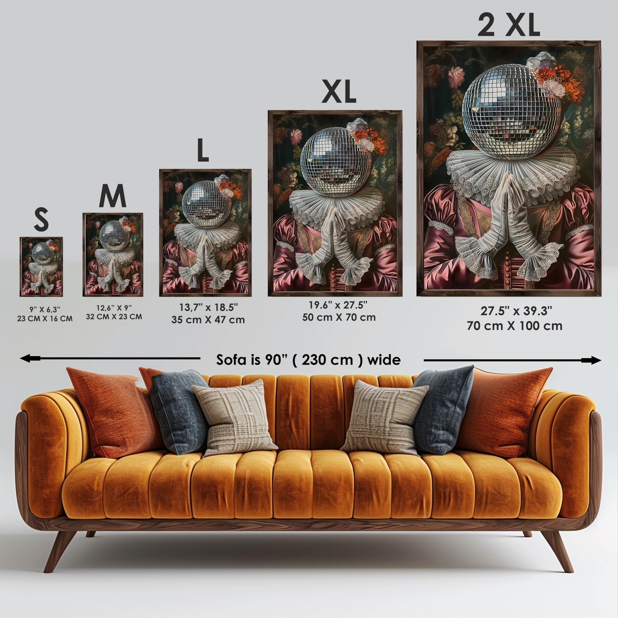 Quadro Decorativo MDF Emoldurado Multicolor GE131-L - Impressão UV em Madeira de Pinho 35x47cm