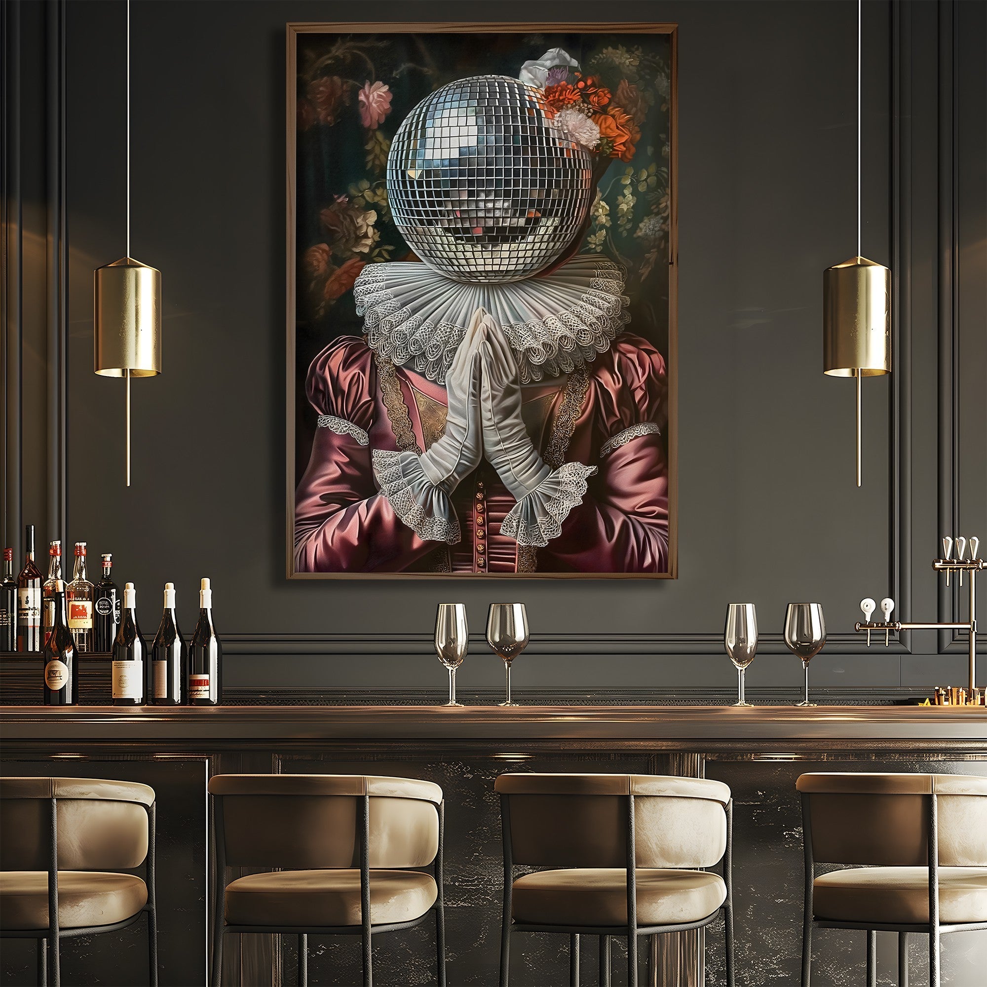 Quadro Decorativo MDF Emoldurado Multicolor GE131-L - Impressão UV em Madeira de Pinho 35x47cm