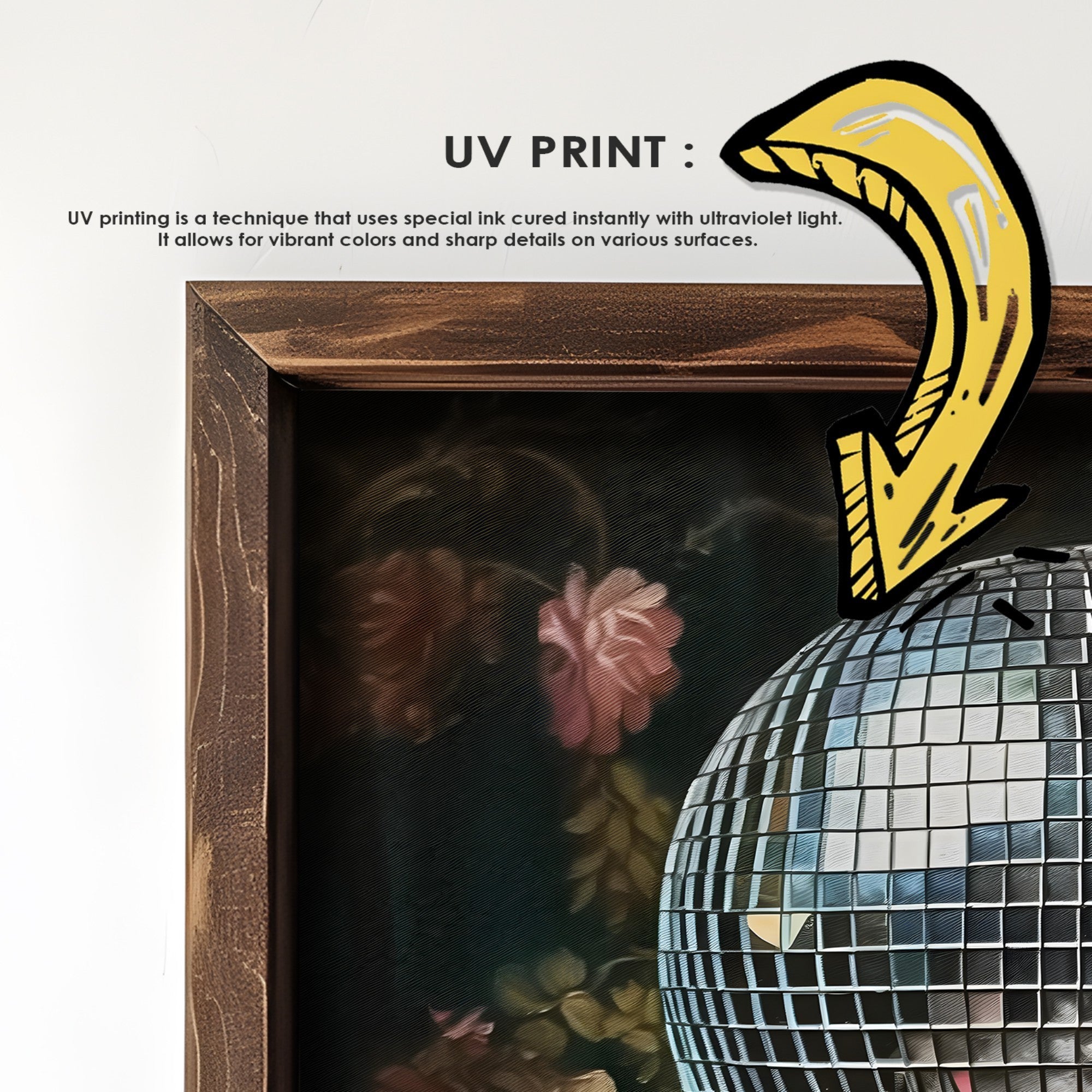 Quadro Decorativo MDF Emoldurado Multicolor GE131-L - Impressão UV em Madeira de Pinho 35x47cm