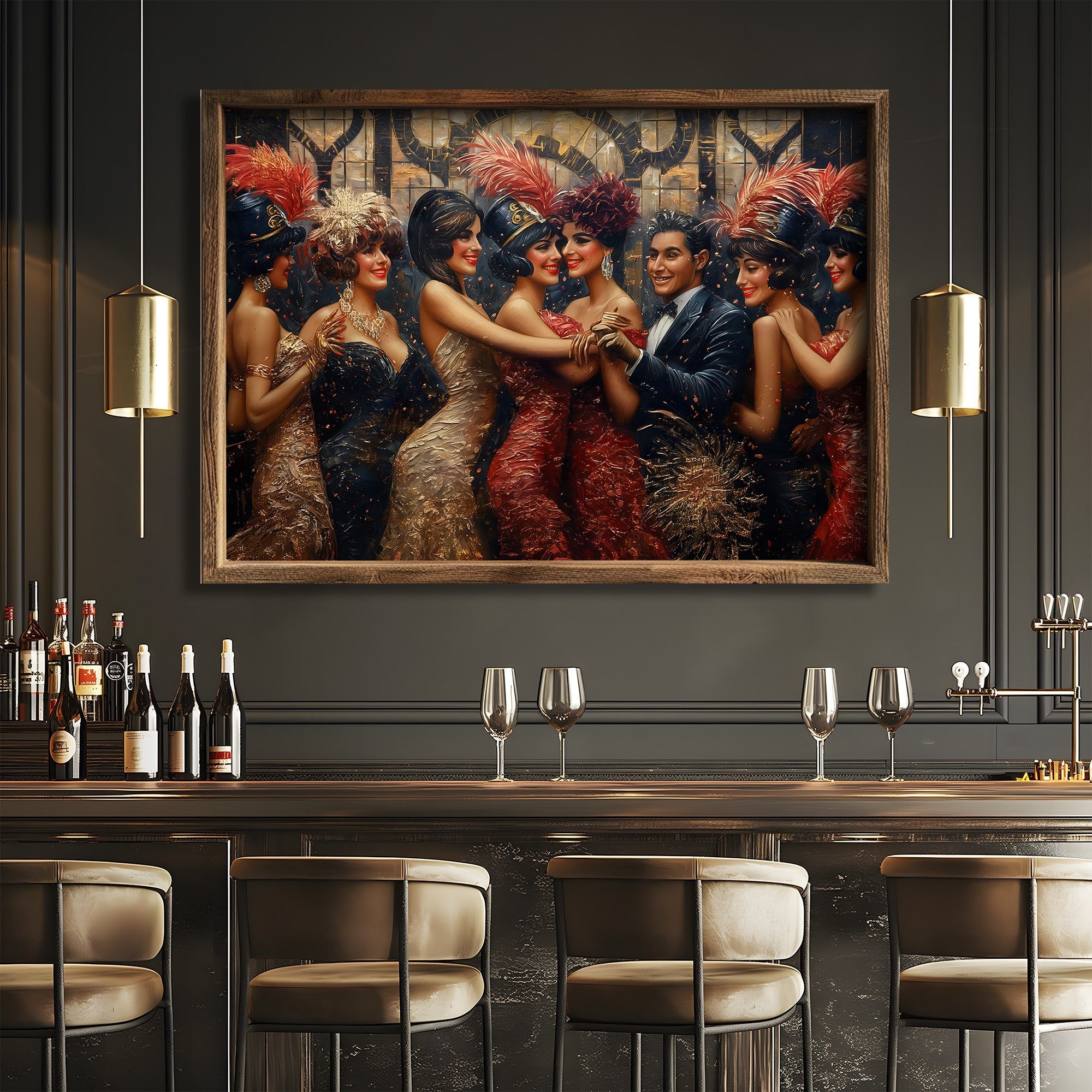 Quadro Decorativo MDF Emoldurado GE133-L Multicolor 35x47cm - Impressão UV em Madeira de Pinho