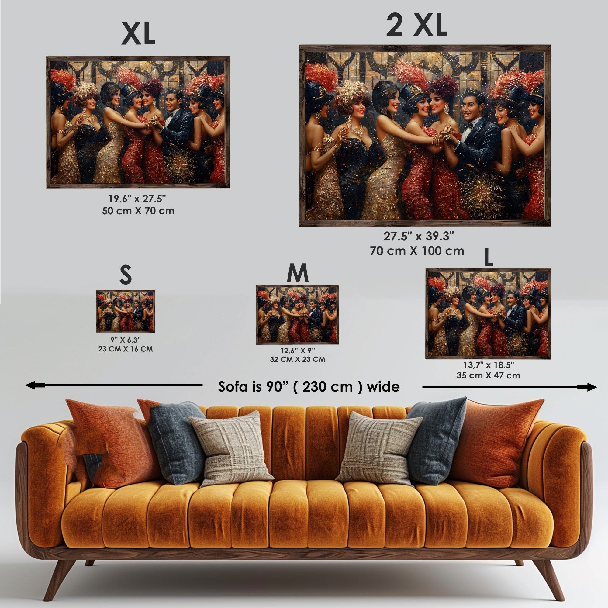 Quadro Decorativo MDF Emoldurado GE133-L Multicolor 35x47cm - Impressão UV em Madeira de Pinho