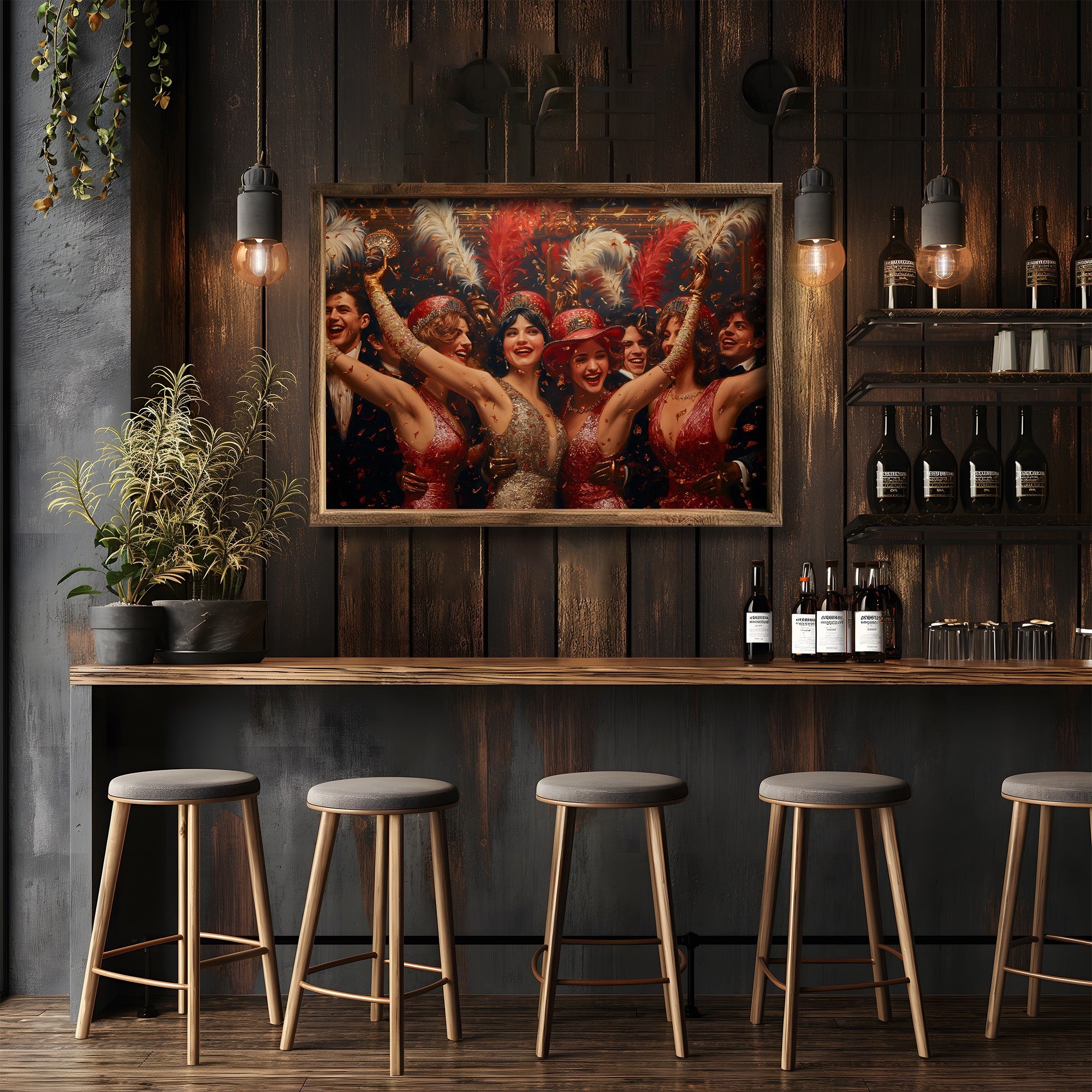 Quadro Decorativo MDF Emoldurado Multicolor GE134-L - Impressão UV em Madeira de Pinho 35x47cm