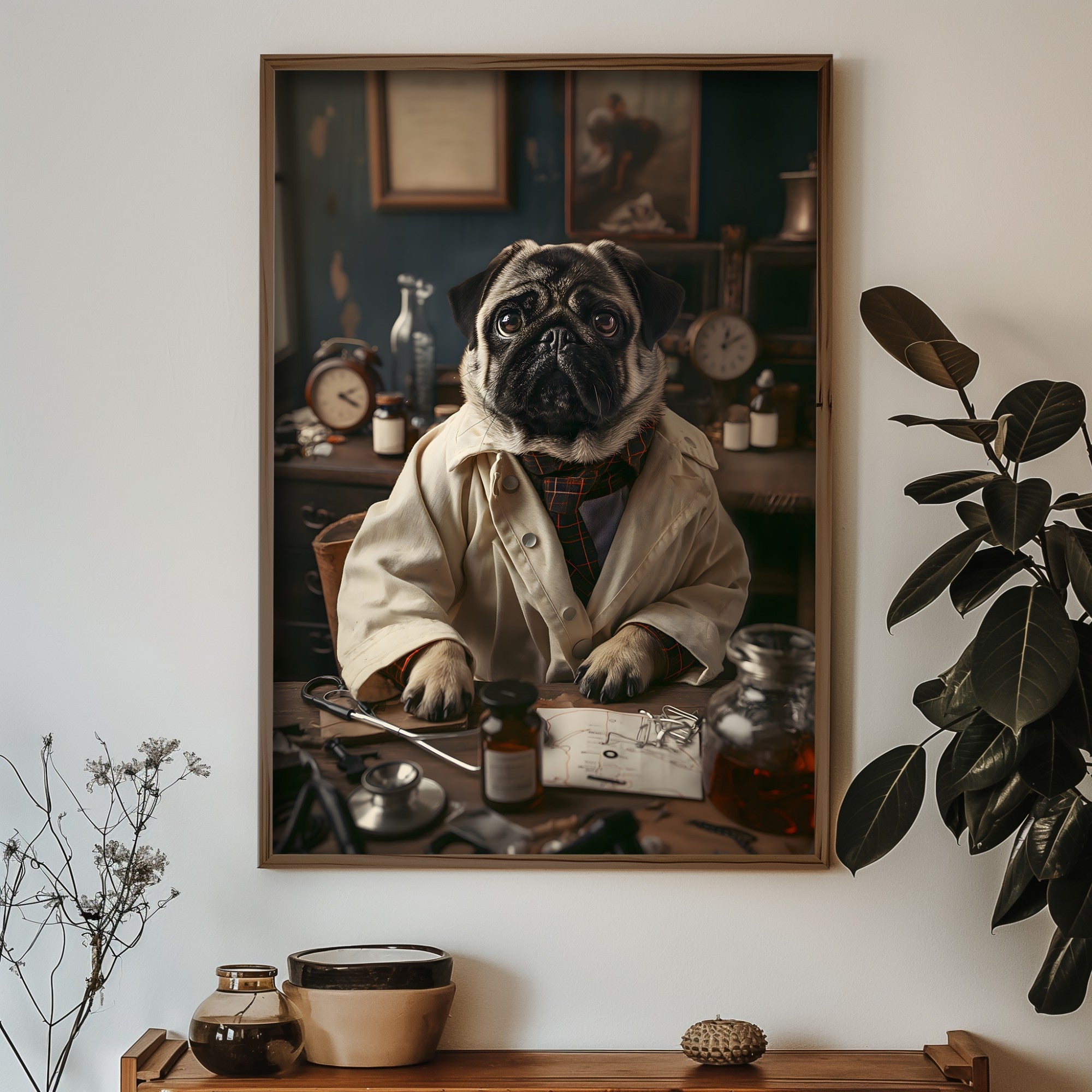 Quadro Decorativo MDF Emoldurado GE135-L Multicolor 35x47cm - Impressão UV em Madeira de Pinho