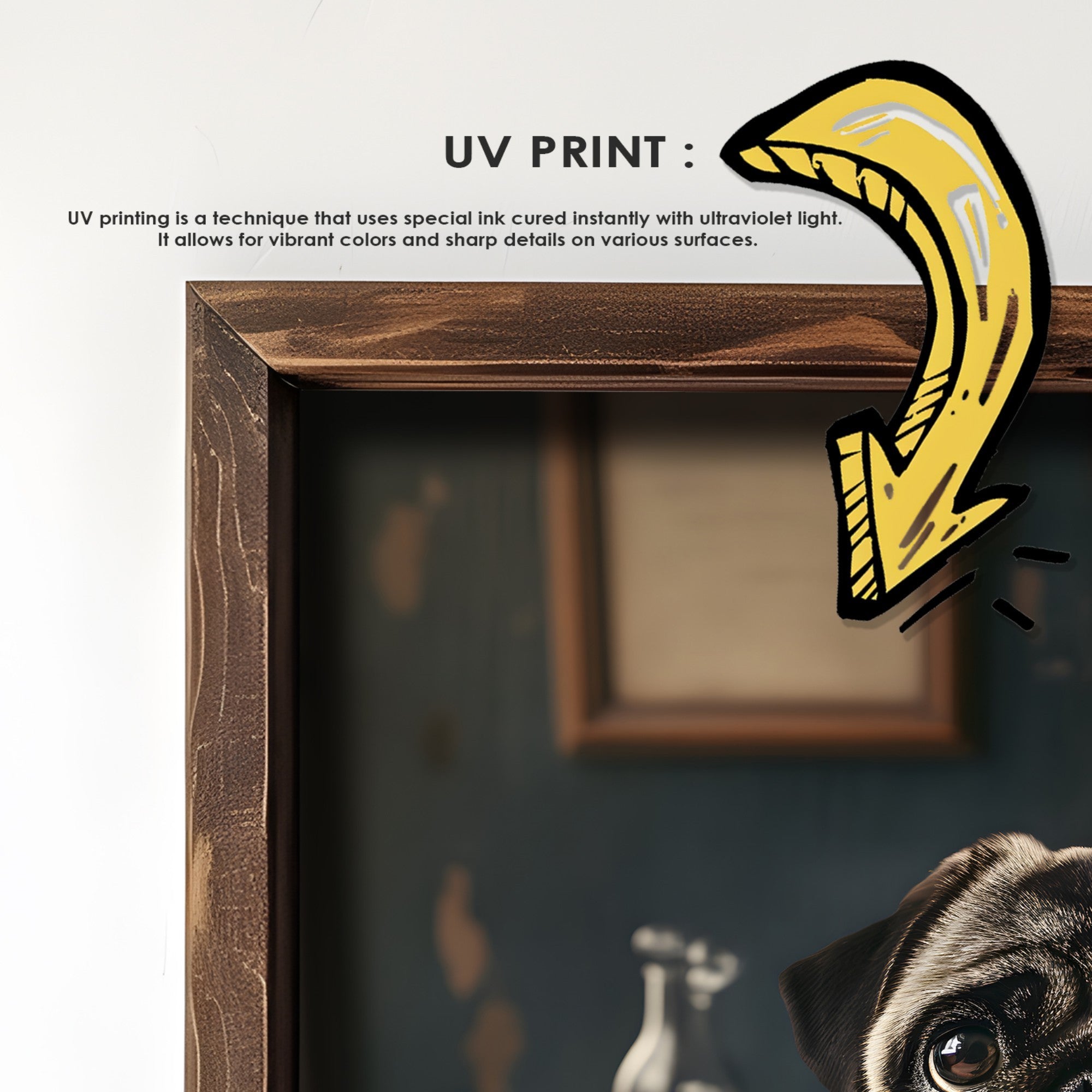 Quadro Decorativo MDF Emoldurado GE135-L Multicolor 35x47cm - Impressão UV em Madeira de Pinho