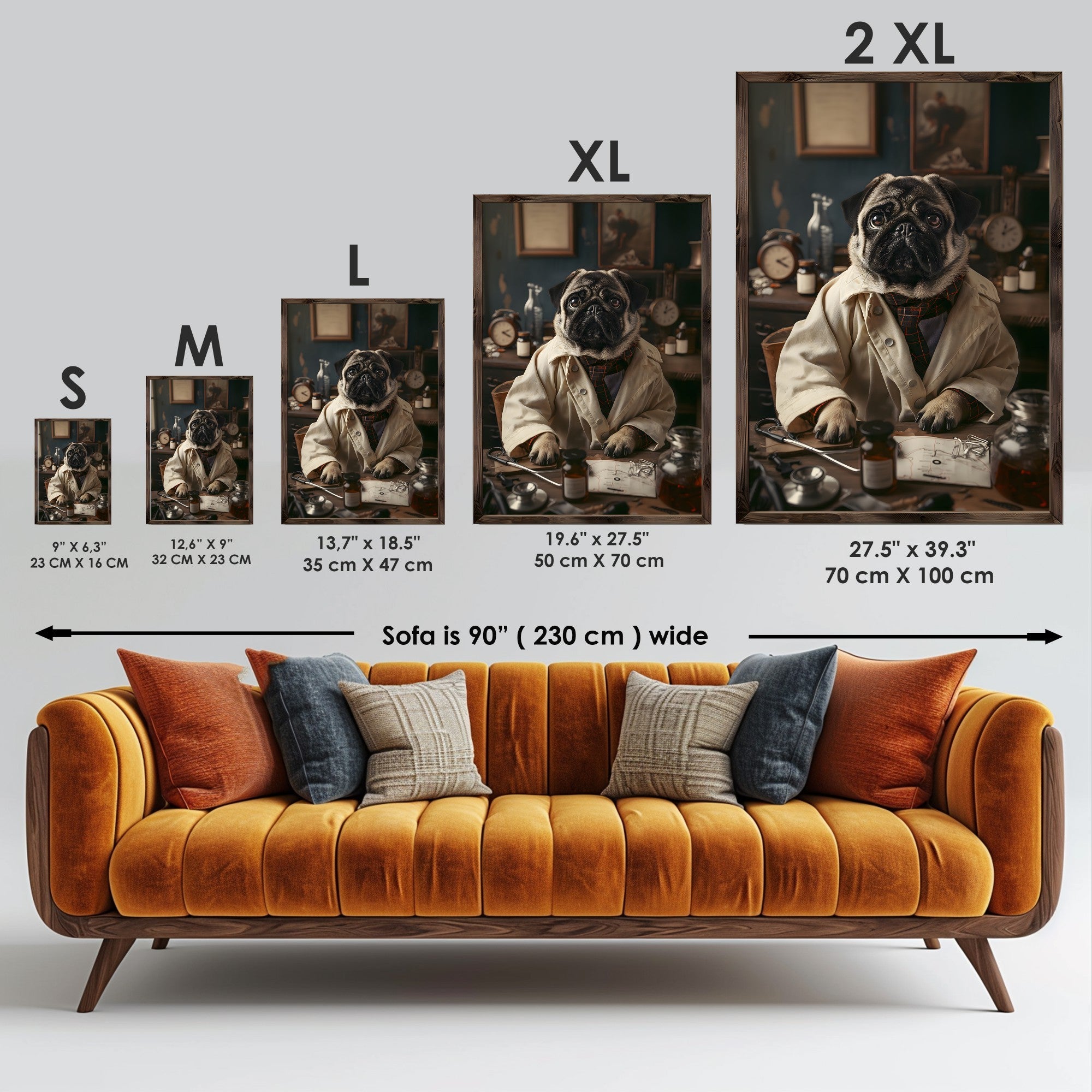 Quadro Decorativo MDF Emoldurado GE135-L Multicolor 35x47cm - Impressão UV em Madeira de Pinho