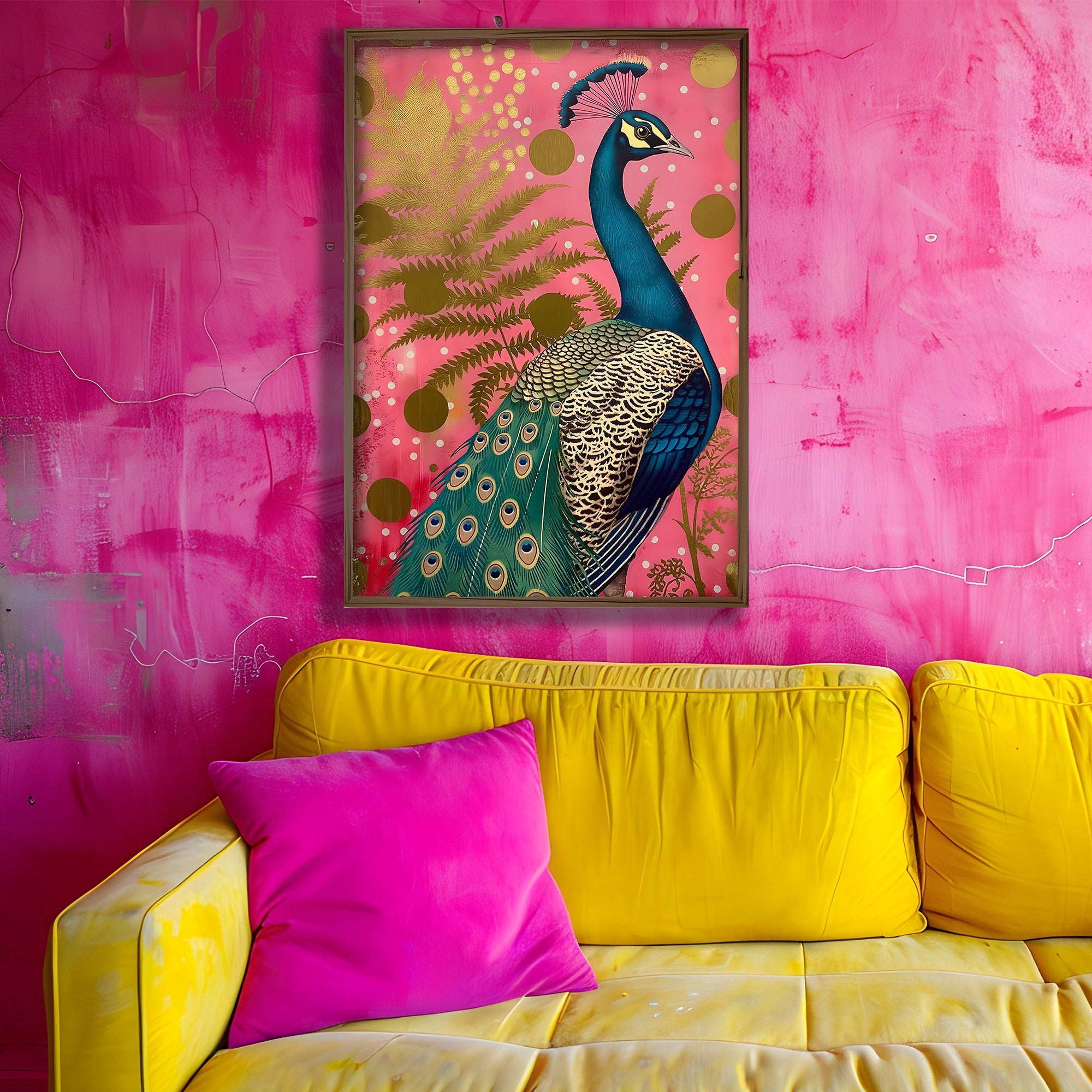 Quadro Decorativo MDF Emoldurado Multicolor GE136-L - Impressão UV em Madeira de Pinho 35x47cm