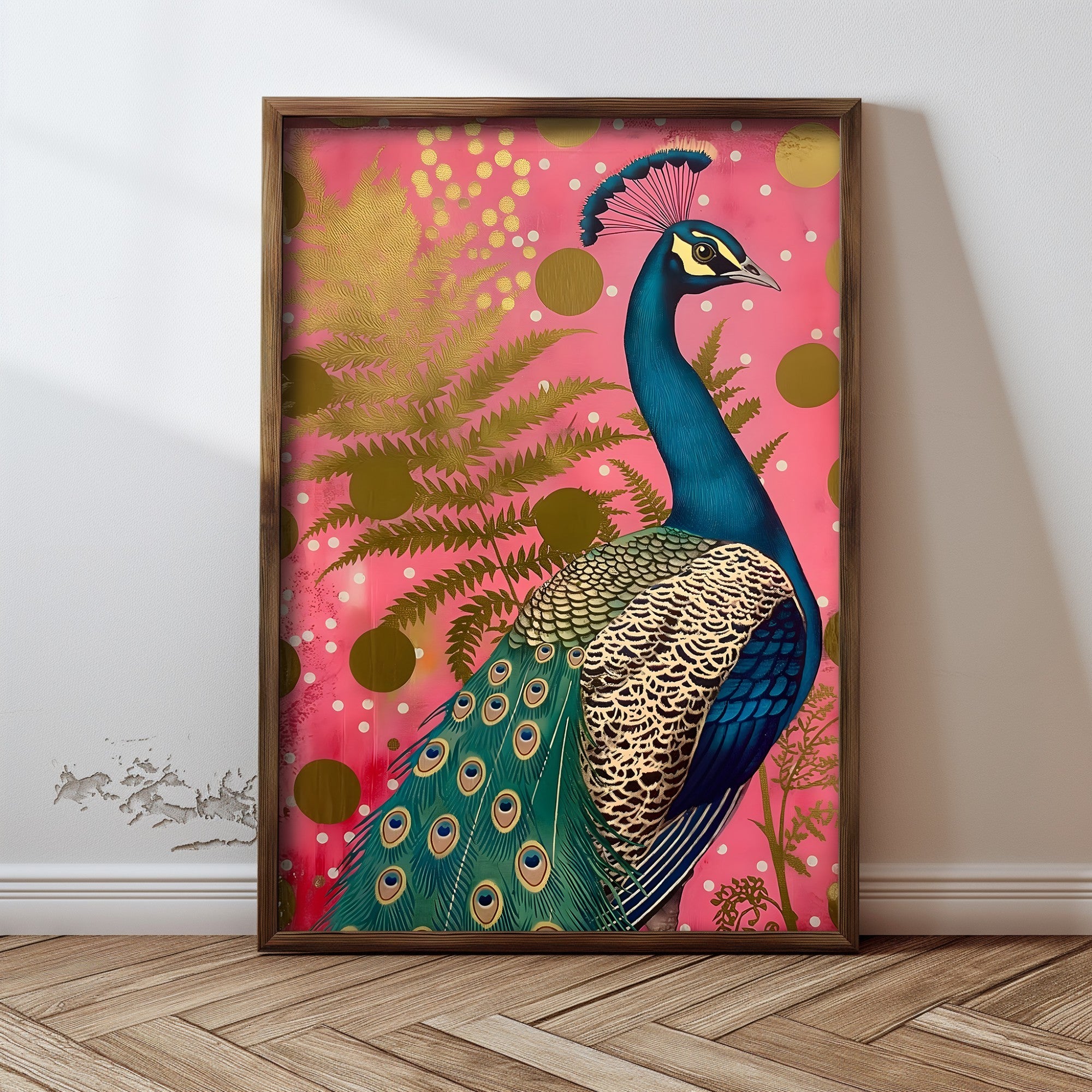 Quadro Decorativo MDF Emoldurado Multicolor GE136-L - Impressão UV em Madeira de Pinho 35x47cm