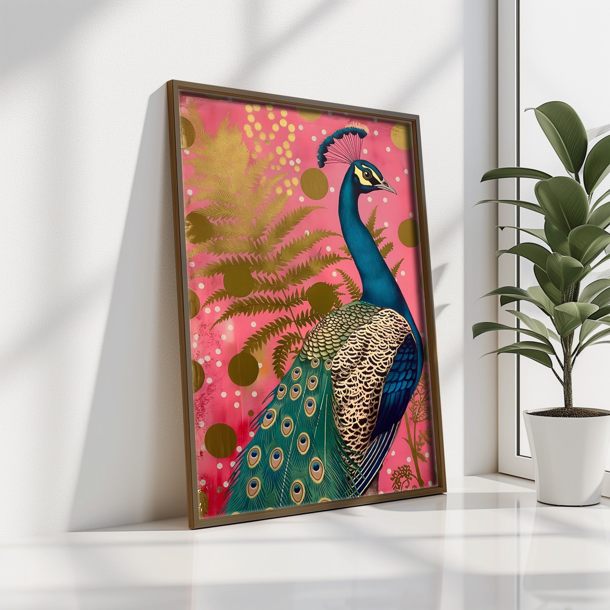 Quadro Decorativo MDF Emoldurado Multicolor GE136-L - Impressão UV em Madeira de Pinho 35x47cm