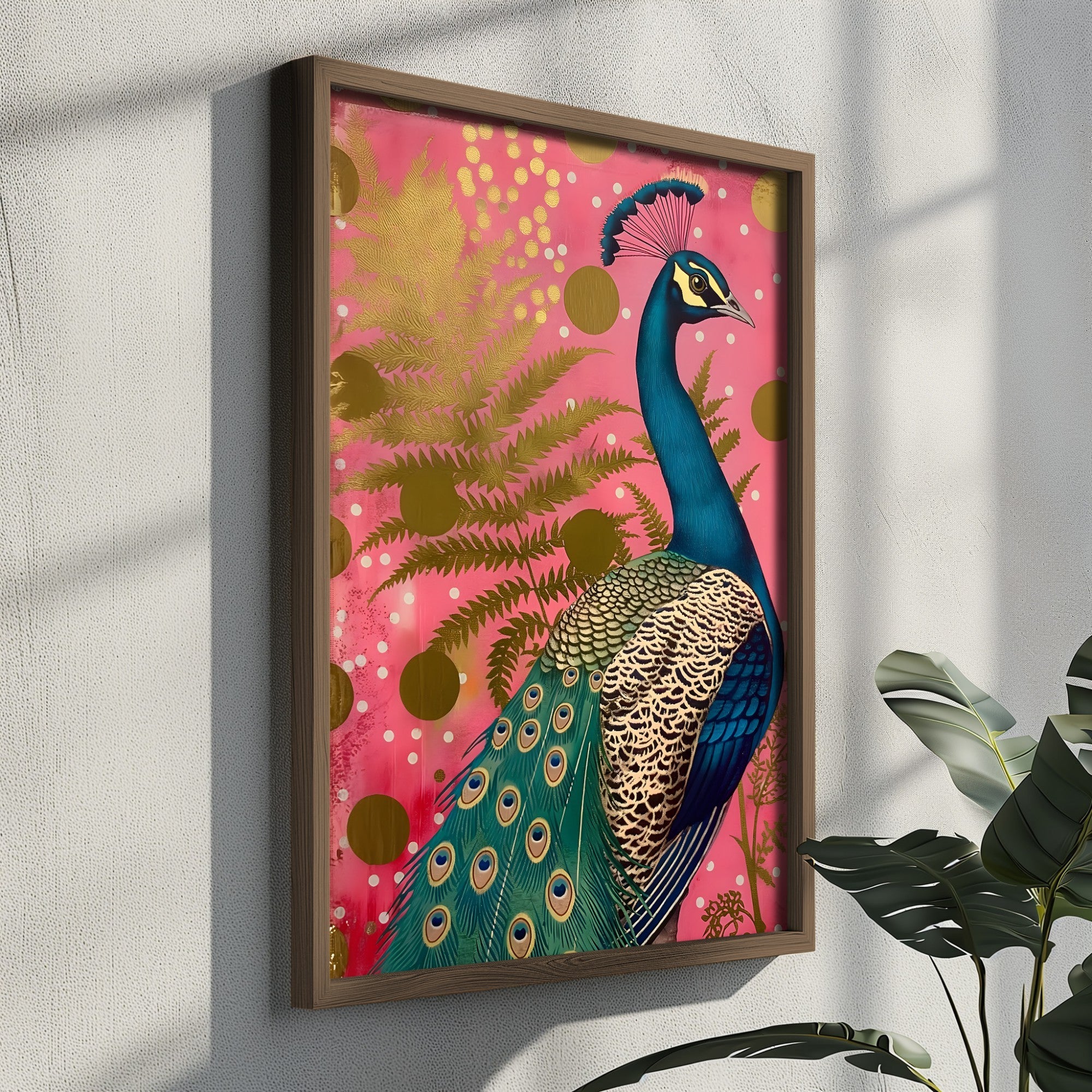 Quadro Decorativo MDF Emoldurado Multicolor GE136-L - Impressão UV em Madeira de Pinho 35x47cm