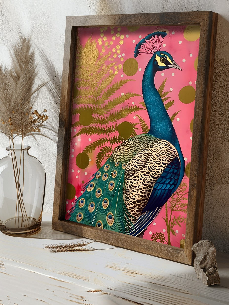 Quadro Decorativo MDF Emoldurado Multicolor GE136-L - Impressão UV em Madeira de Pinho 35x47cm