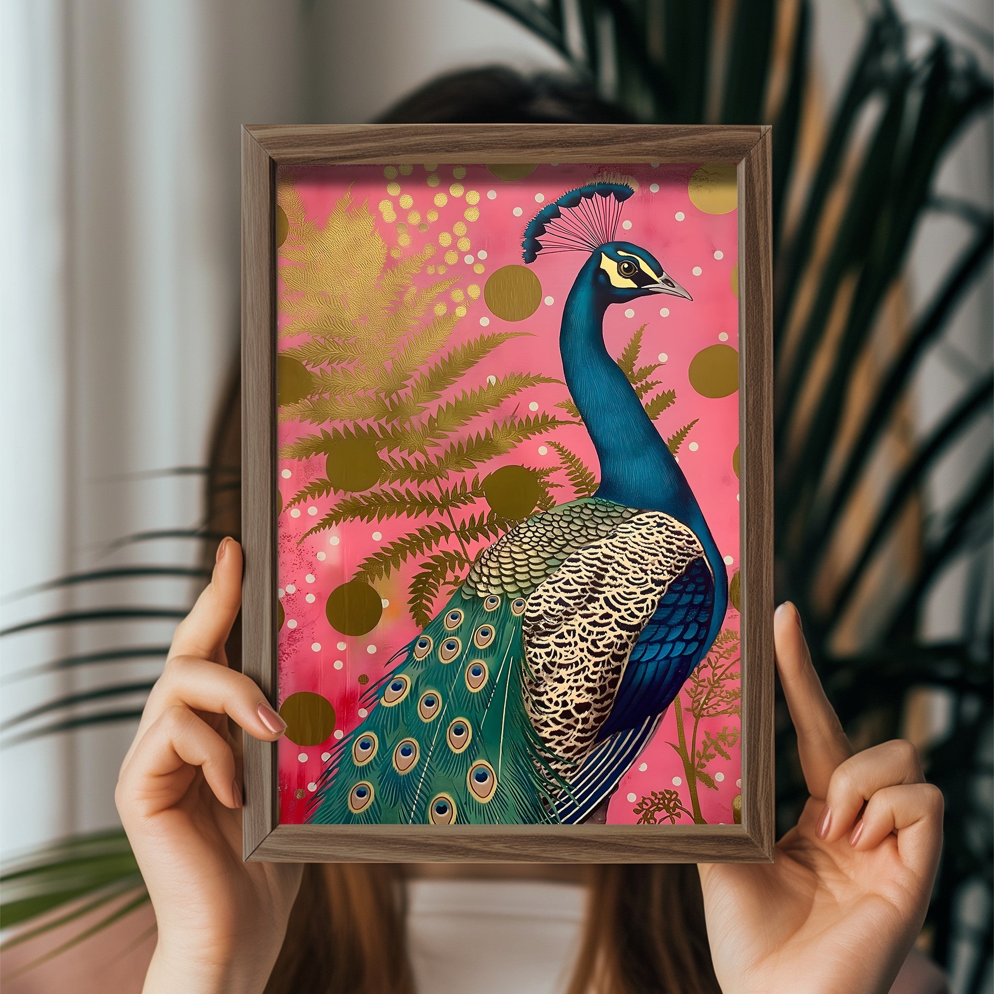 Quadro Decorativo MDF Emoldurado Multicolor GE136-L - Impressão UV em Madeira de Pinho 35x47cm