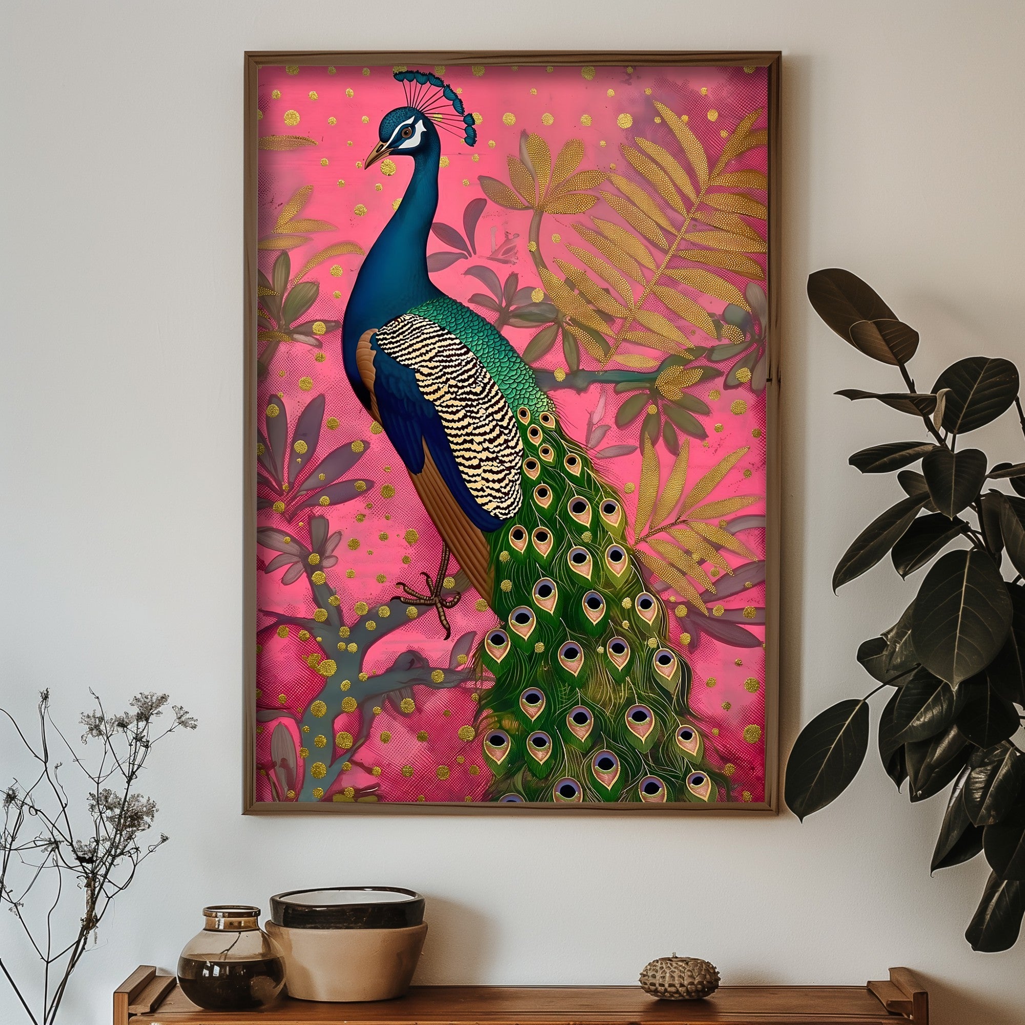 Quadro Decorativo MDF Emoldurado Multicolor GE137-L - Impressão UV em Madeira de Pinho 35x47cm