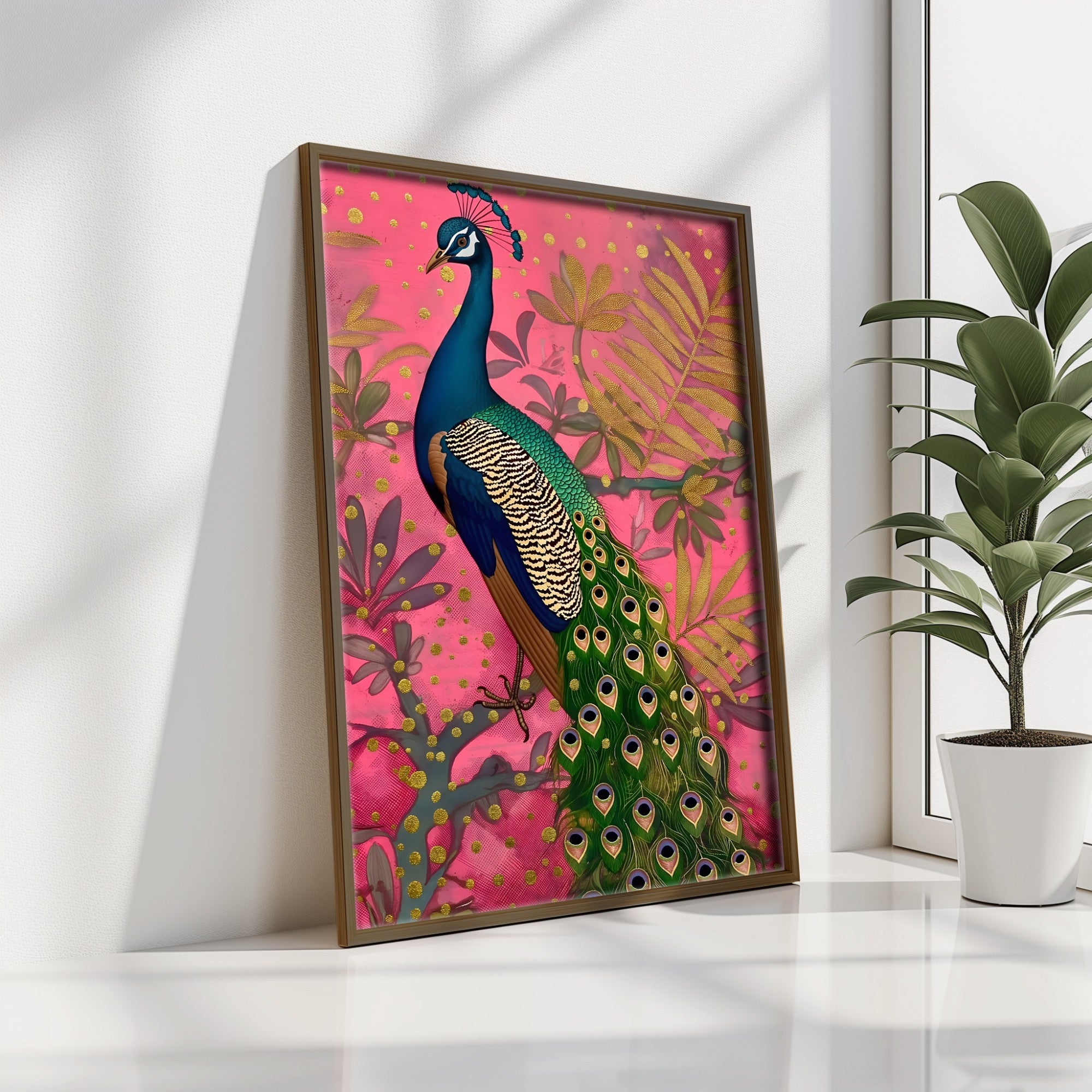 Quadro Decorativo MDF Emoldurado Multicolor GE137-L - Impressão UV em Madeira de Pinho 35x47cm