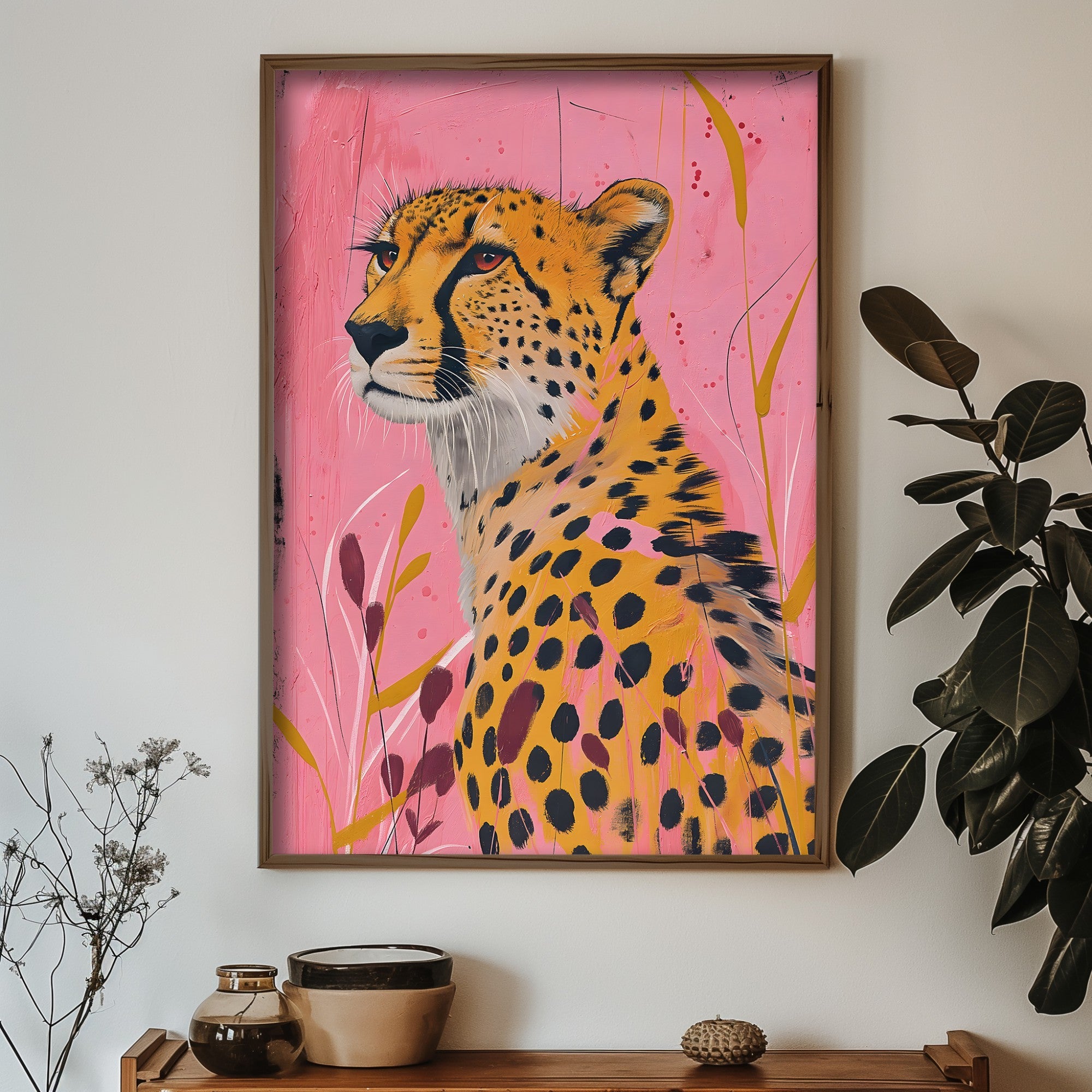 Quadro Decorativo MDF Emoldurado Multicolor GE138-L - Impressão UV em Madeira de Pinho 35x47cm