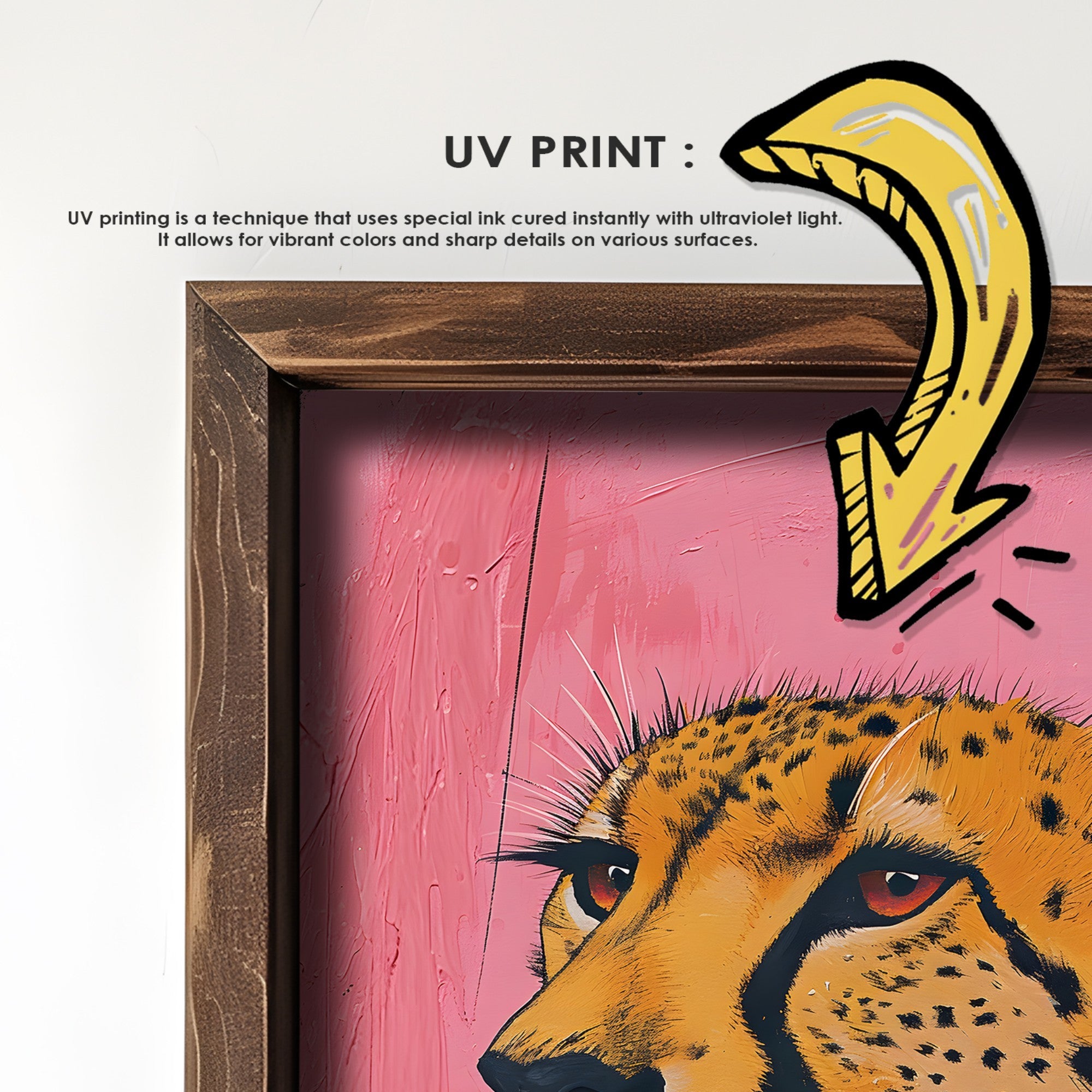 Quadro Decorativo MDF Emoldurado Multicolor GE138-L - Impressão UV em Madeira de Pinho 35x47cm