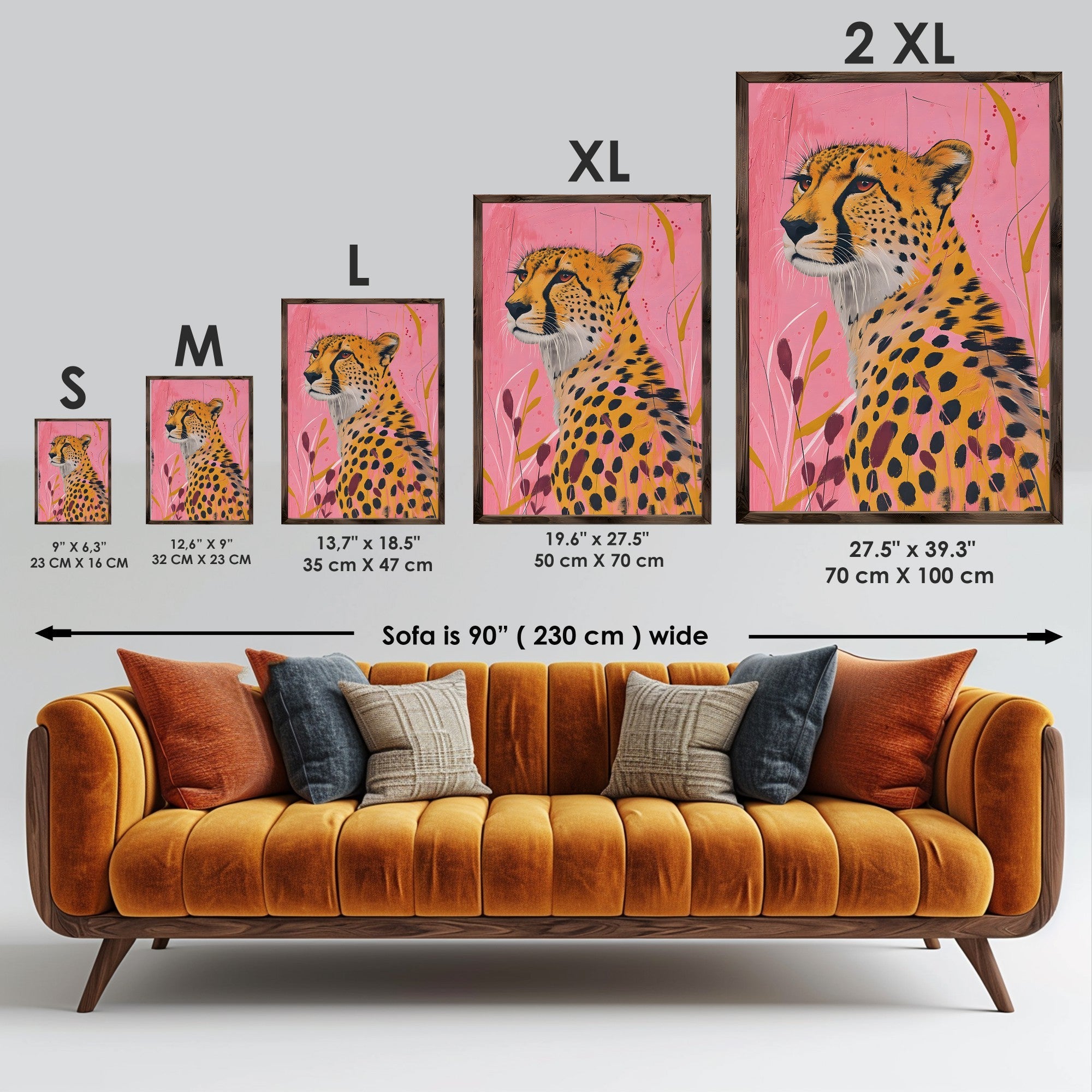 Quadro Decorativo MDF Emoldurado Multicolor GE138-L - Impressão UV em Madeira de Pinho 35x47cm