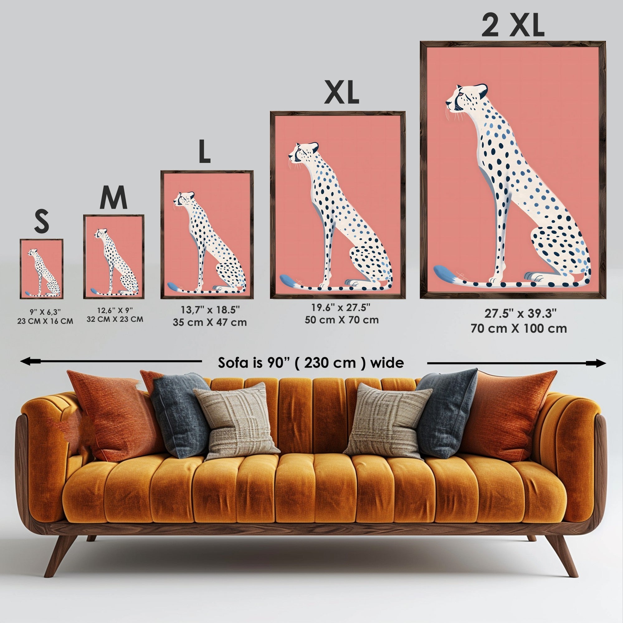 Quadro Decorativo MDF Emoldurado Multicolor GE139-L - Impressão UV em Madeira de Pinho 35x47cm