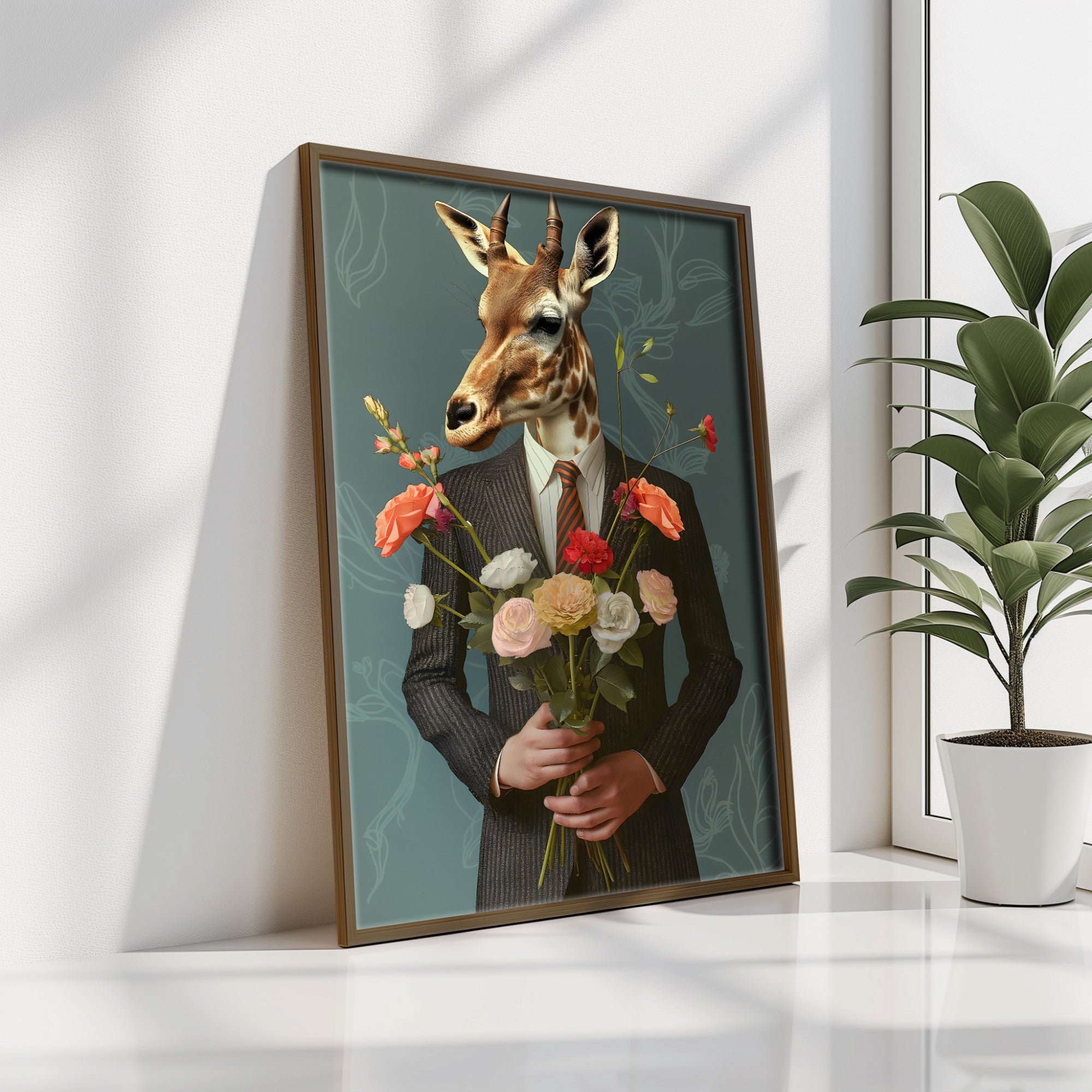 Quadro Decorativo MDF Emoldurado Multicolor GE141-L - Impressão UV em Madeira de Pinho 35x47cm