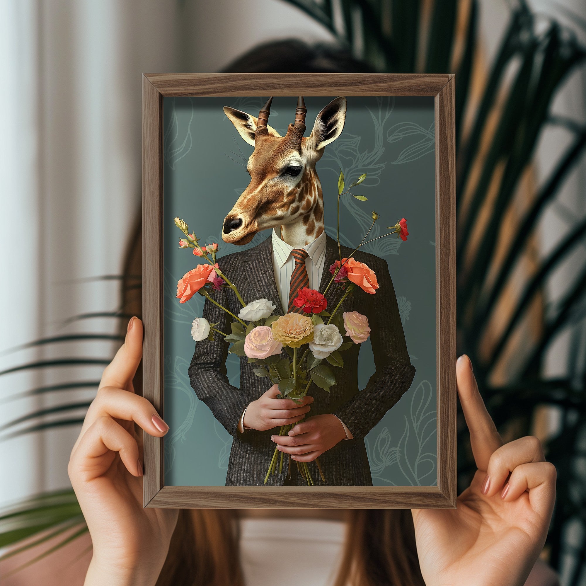 Quadro Decorativo MDF Emoldurado Multicolor GE141-L - Impressão UV em Madeira de Pinho 35x47cm