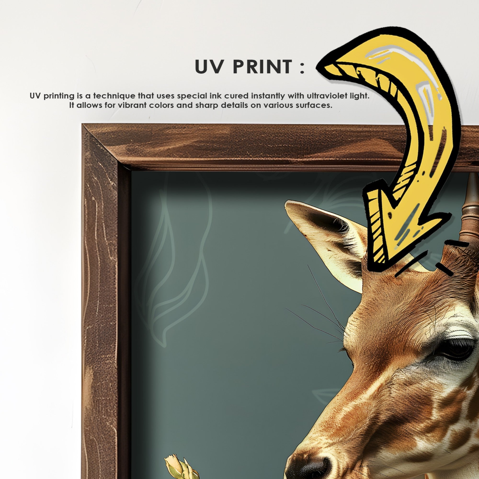 Quadro Decorativo MDF Emoldurado Multicolor GE141-L - Impressão UV em Madeira de Pinho 35x47cm