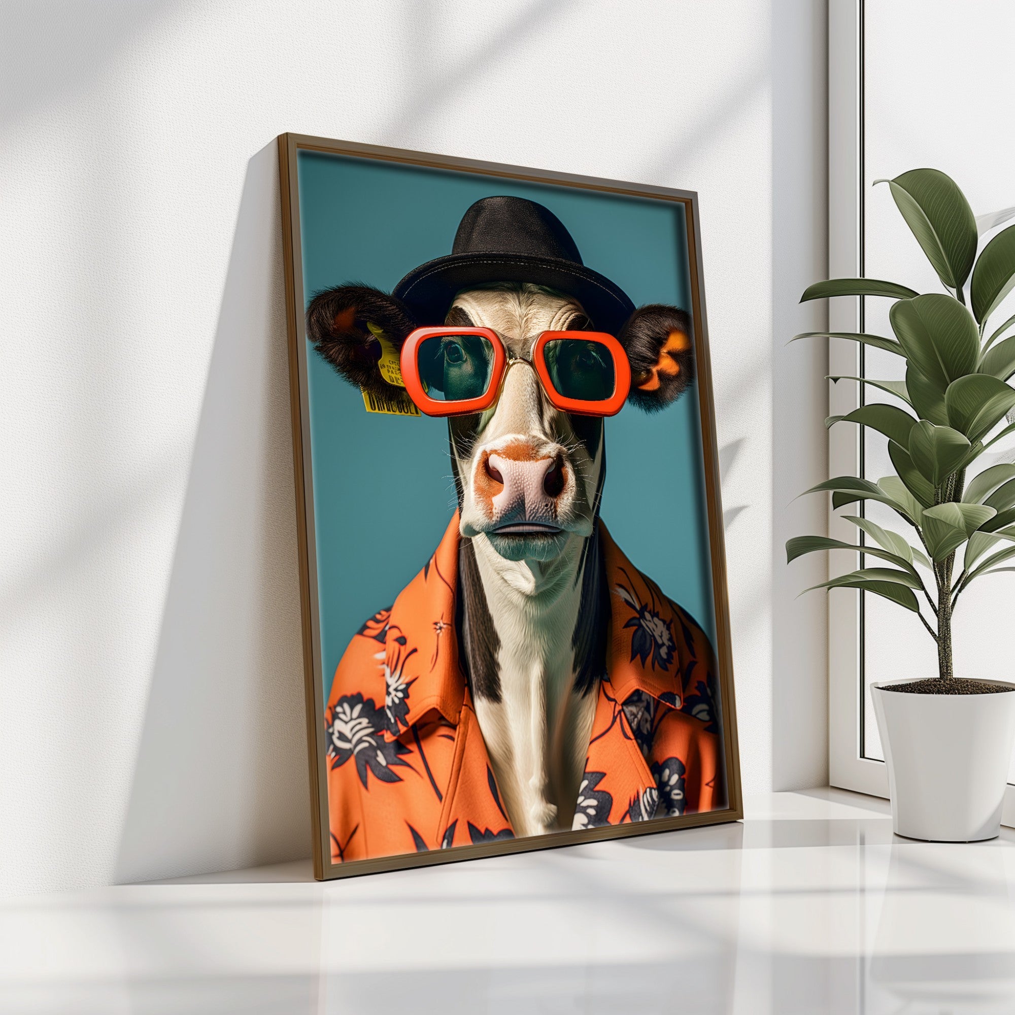 Quadro Decorativo MDF Emoldurado Multicolor GE142-L - Impressão UV em Madeira de Pinho 35x47cm