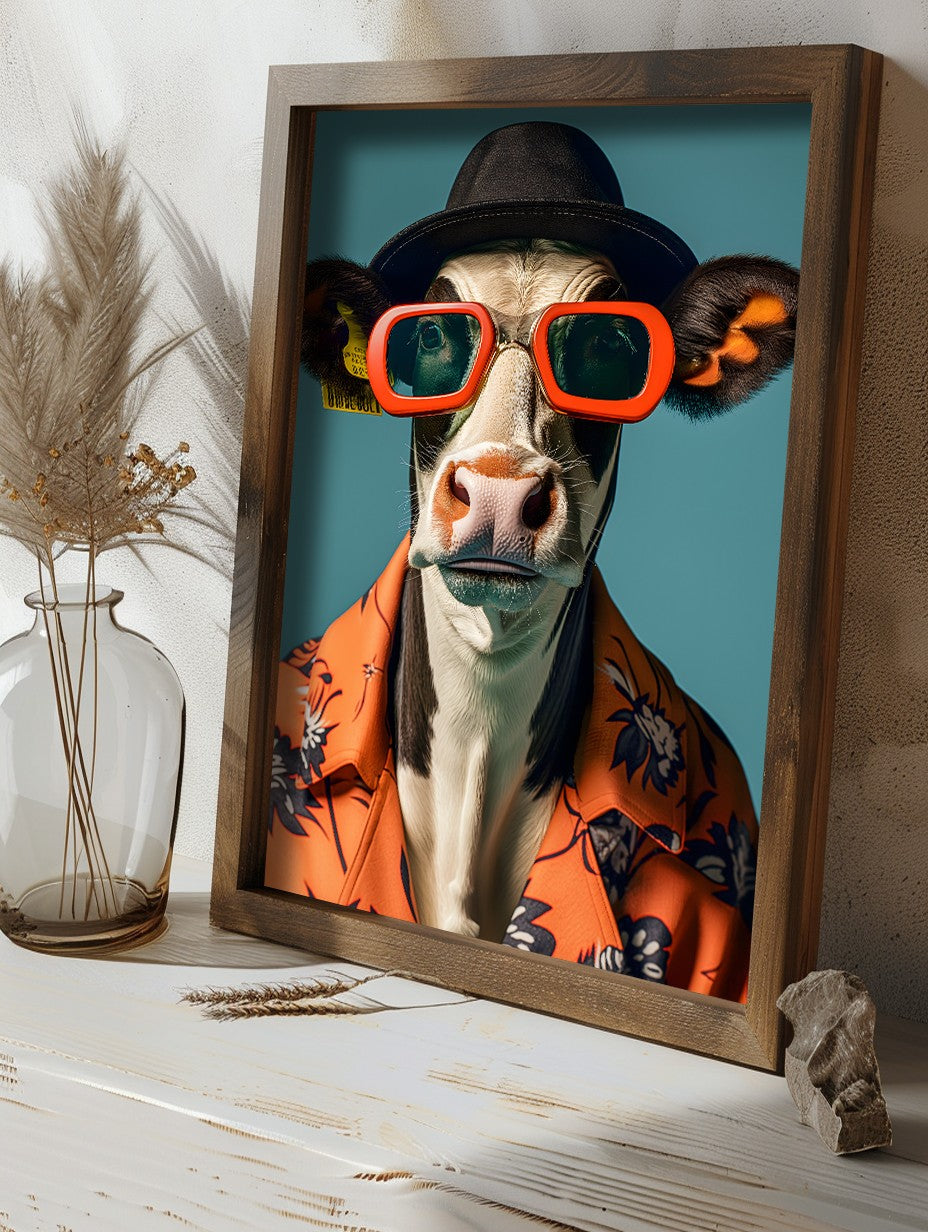 Quadro Decorativo MDF Emoldurado Multicolor GE142-L - Impressão UV em Madeira de Pinho 35x47cm