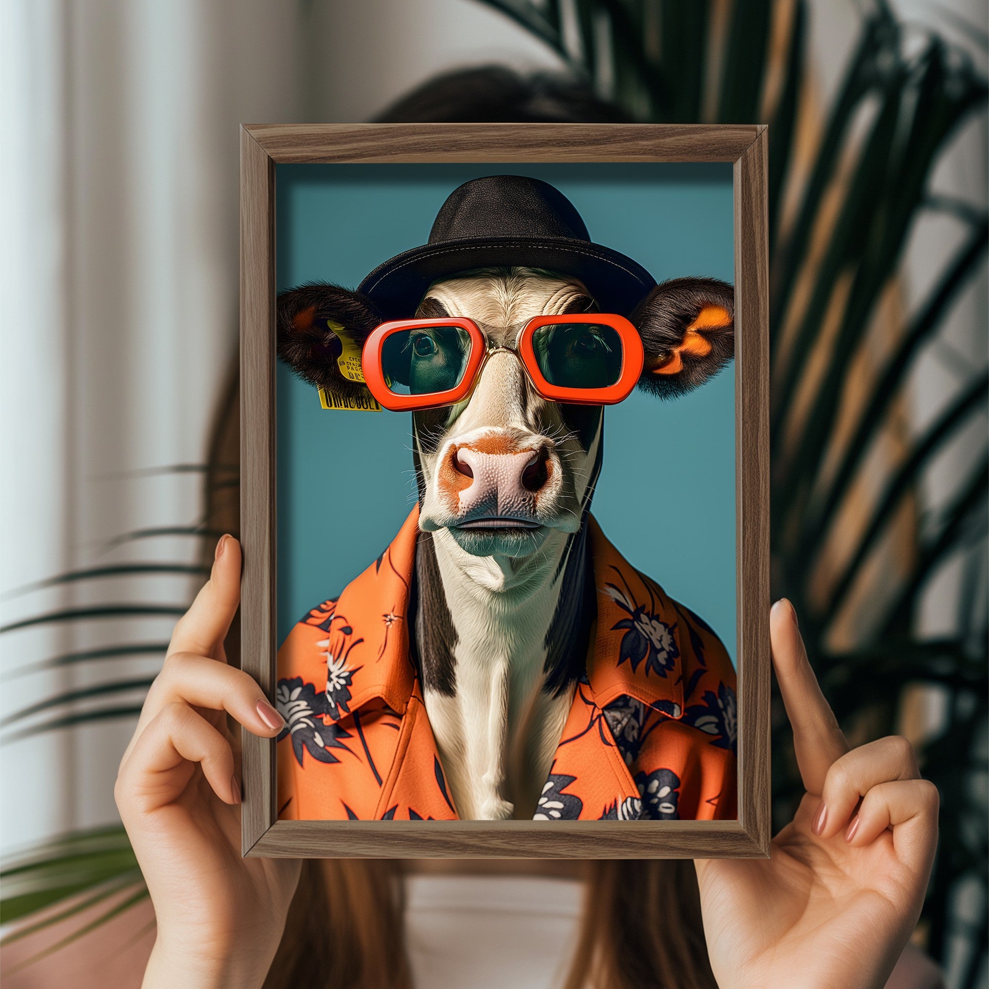 Quadro Decorativo MDF Emoldurado Multicolor GE142-L - Impressão UV em Madeira de Pinho 35x47cm