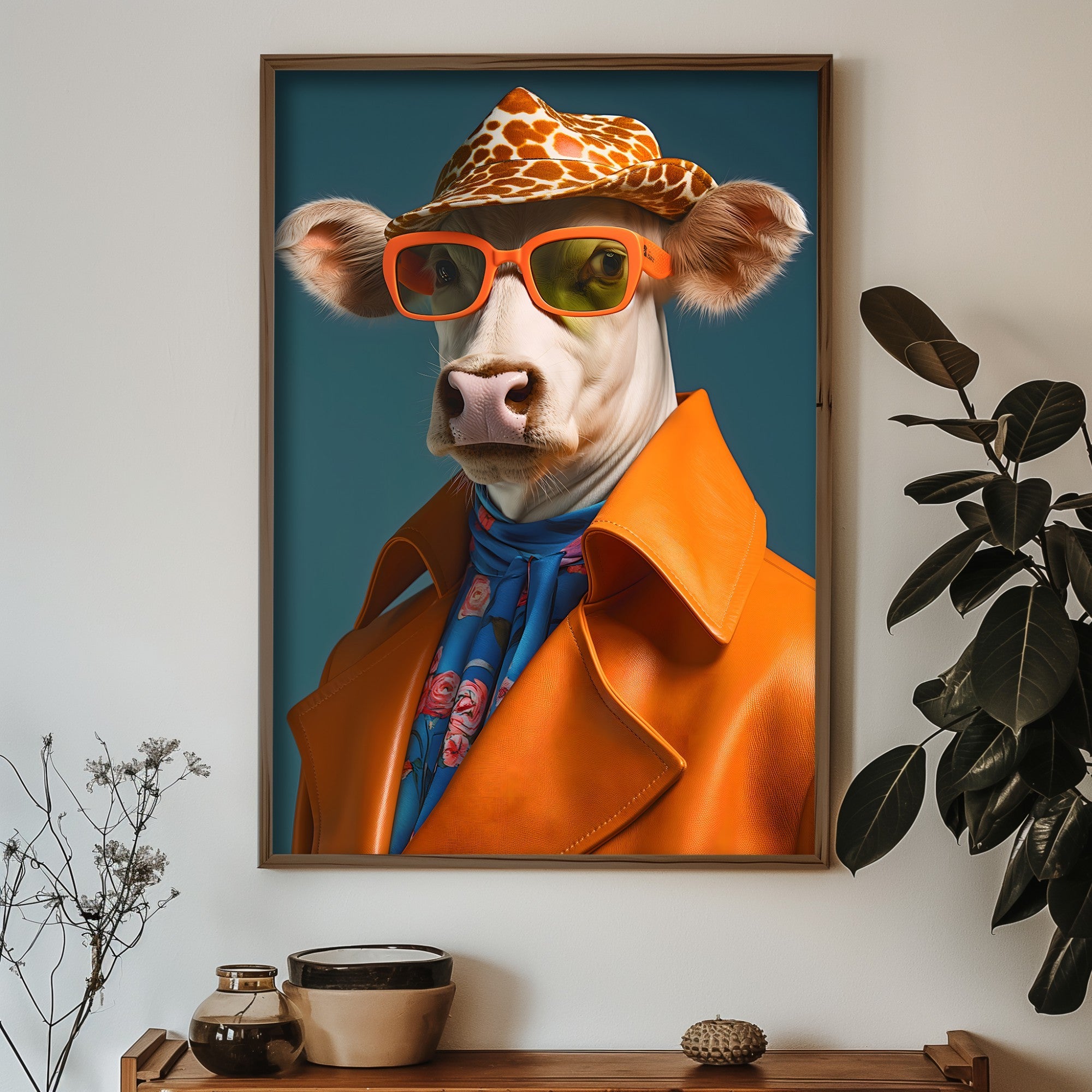 Quadro Decorativo MDF Emoldurado Multicolor GE143-L - Impressão UV em Madeira de Pinho 35x47cm