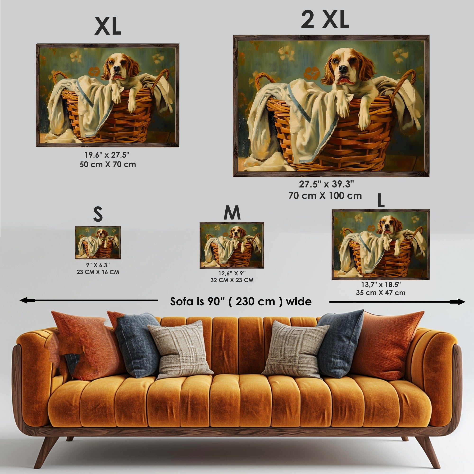 Quadro Decorativo MDF Emoldurado Multicolor GE144-L - Impressão UV em Madeira de Pinho 35x47cm