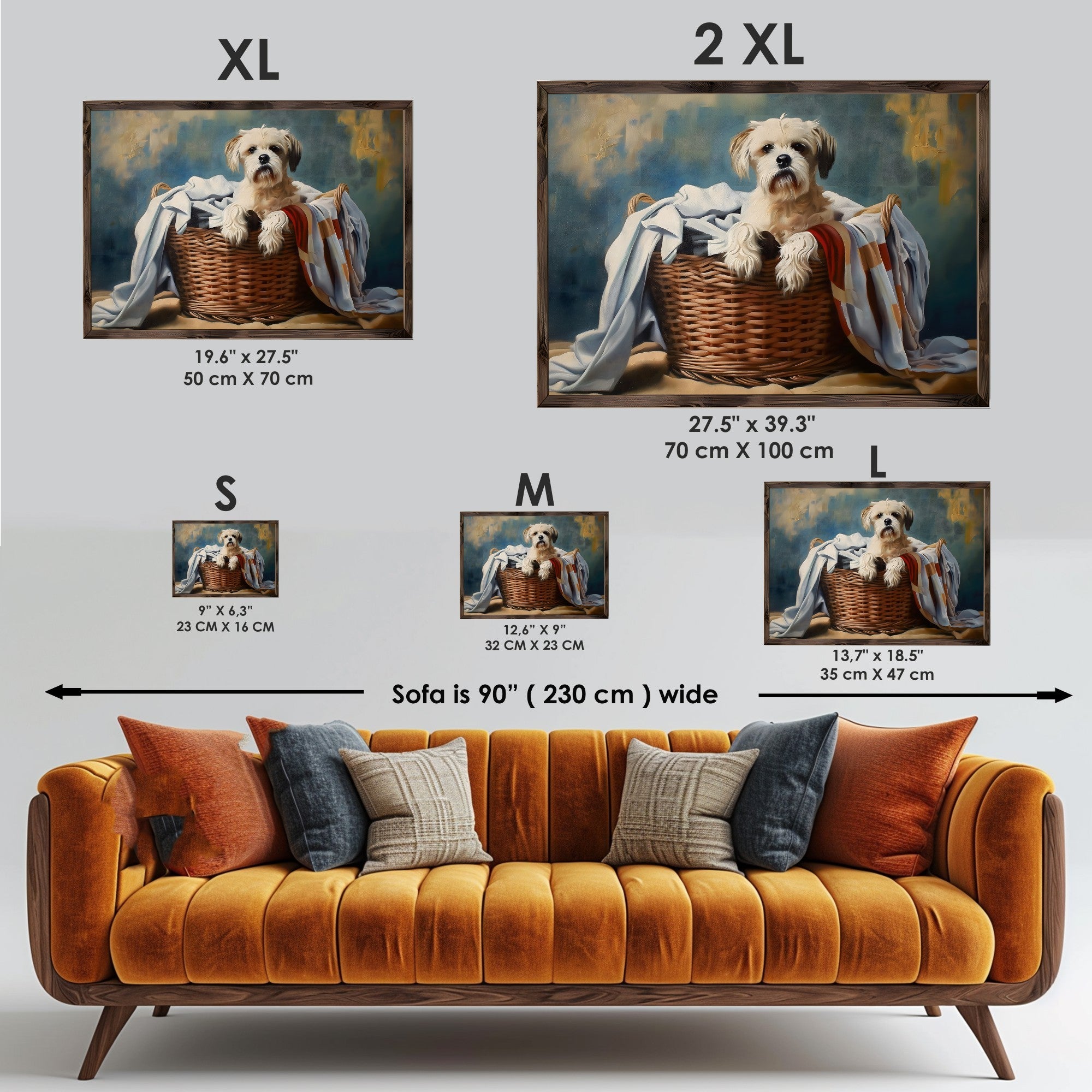 Quadro Decorativo MDF Emoldurado Multicolor GE147-L - Impressão UV em Madeira de Pinho 35x47cm