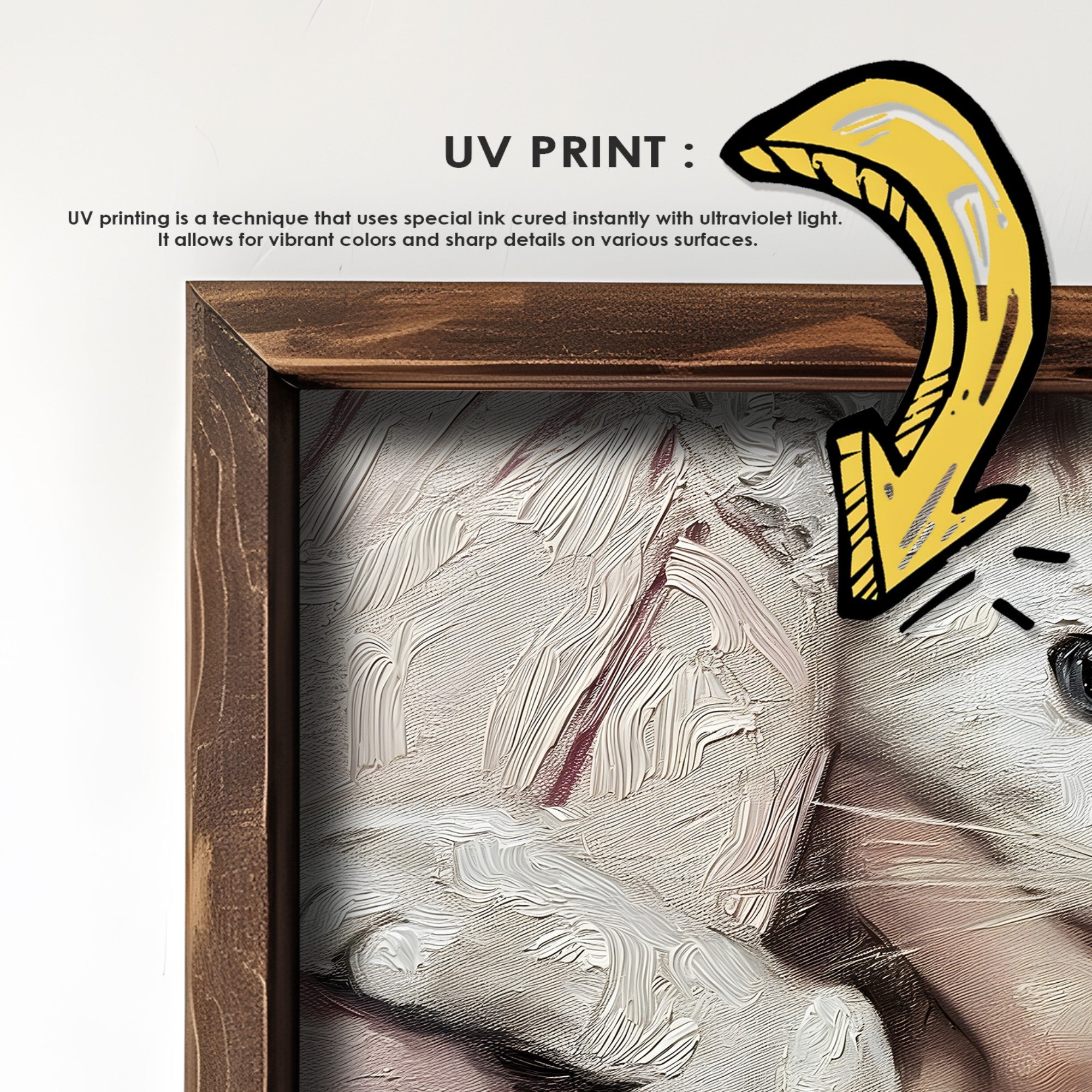 Quadro Decorativo MDF Emoldurado Multicolor GE148-L - Impressão UV em Madeira de Pinho 35x47cm