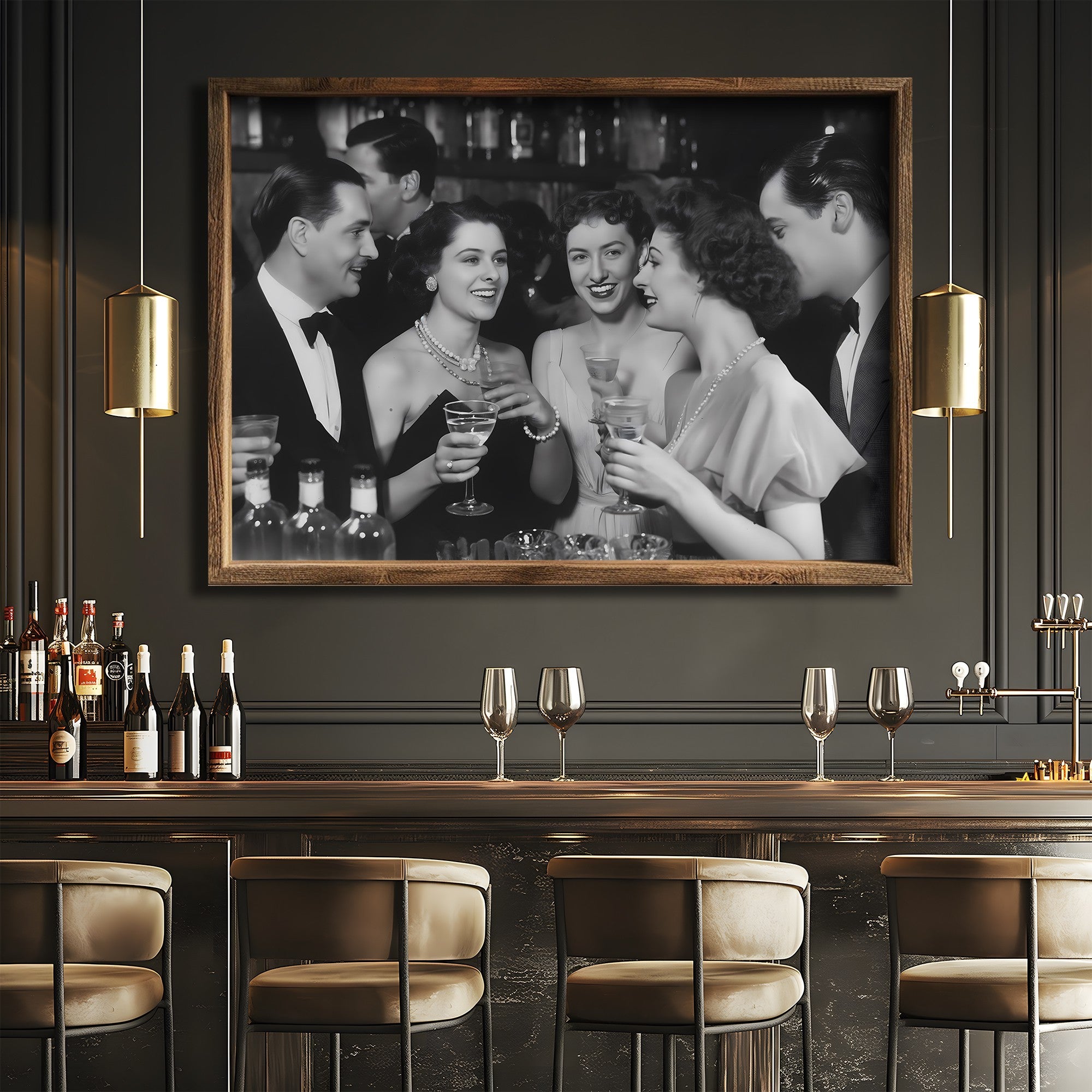 Quadro Decorativo MDF Emoldurado Multicolor GE151-L - Impressão UV em Madeira de Pinho 35x47cm