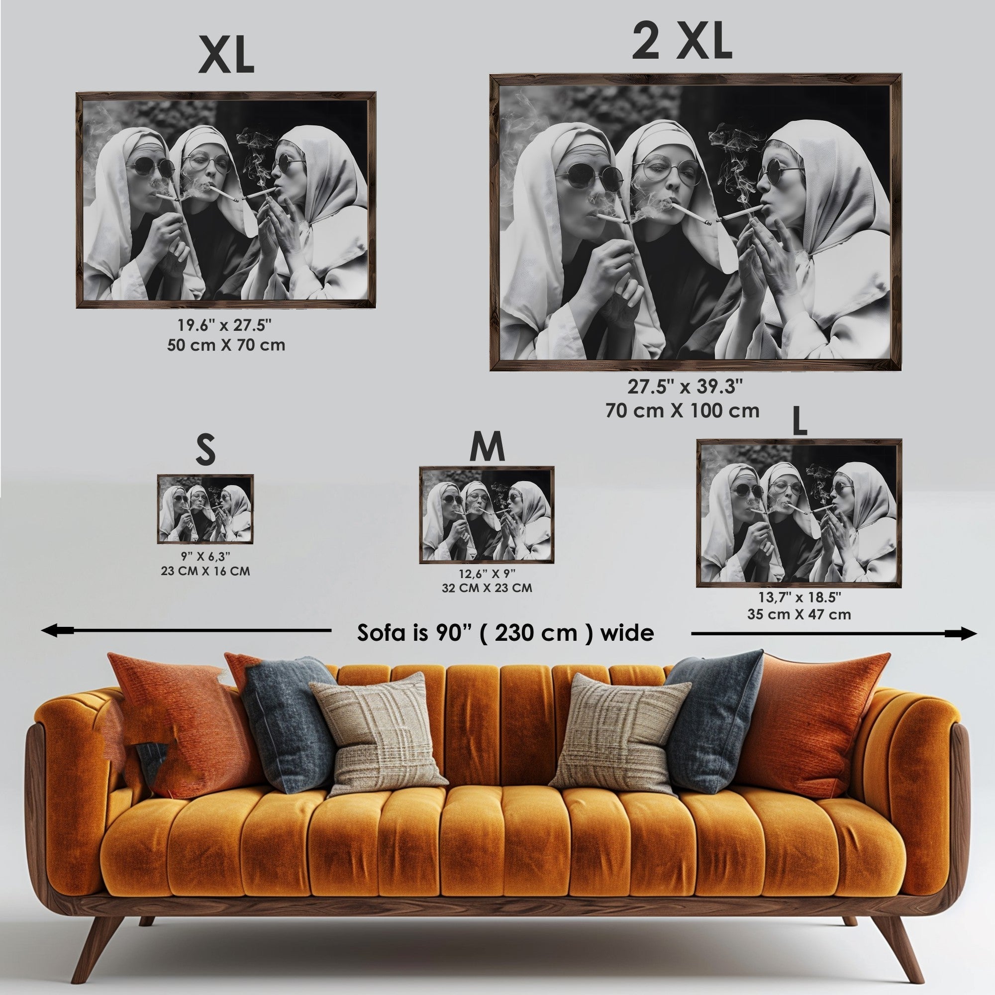 Quadro Decorativo MDF Emoldurado GE152-L Multicolor 35x47cm - Impressão UV em Madeira de Pinho