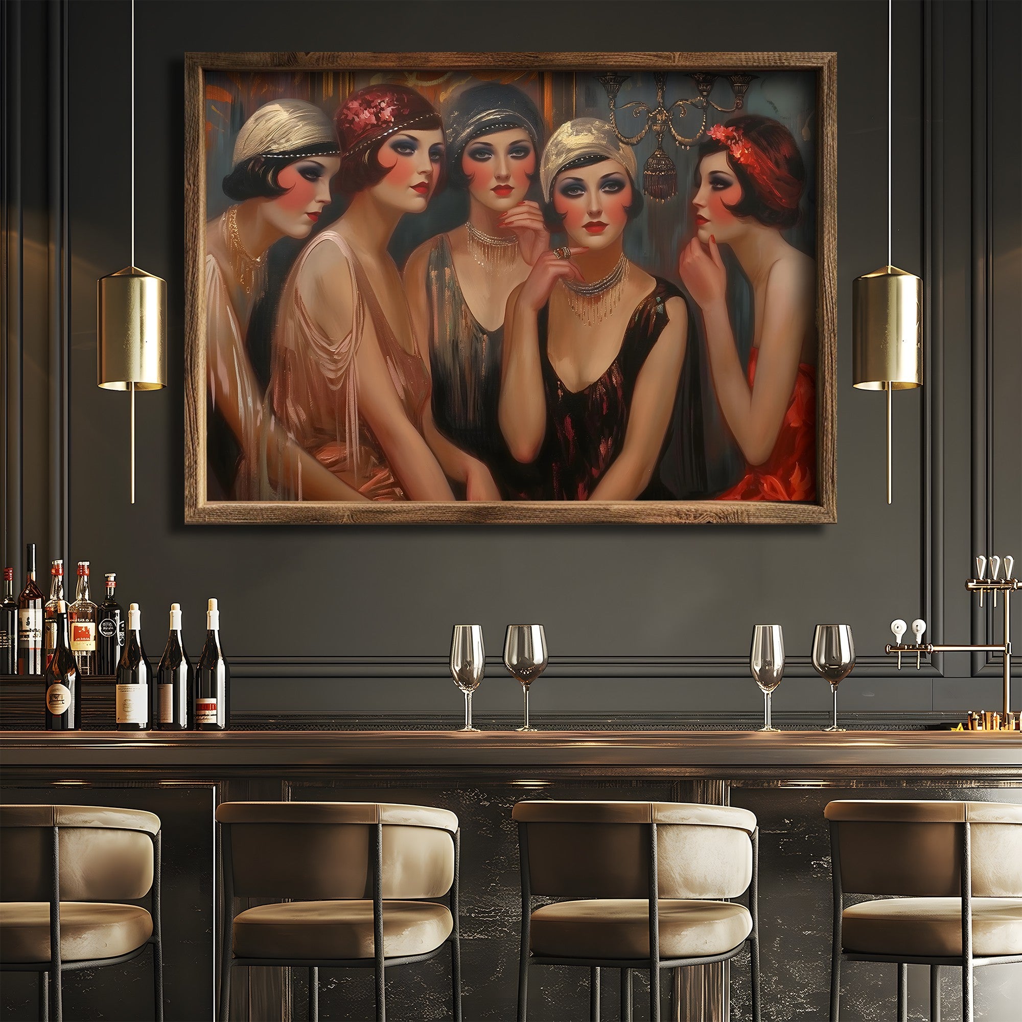 Quadro Decorativo MDF Emoldurado Multicolor GE153-L - Impressão UV em Madeira de Pinho 35x47cm