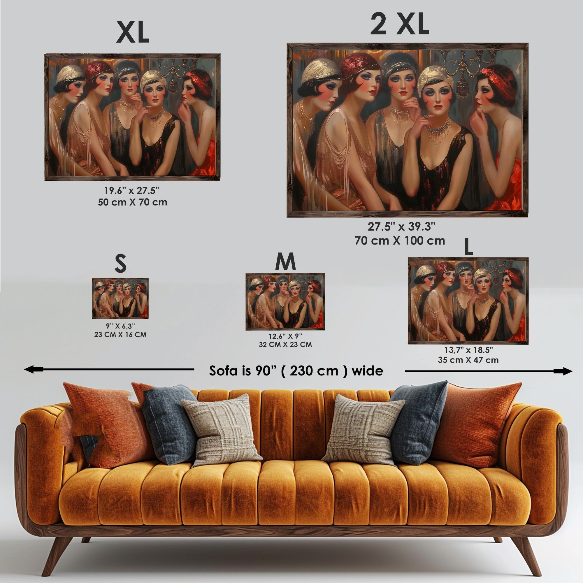 Quadro Decorativo MDF Emoldurado Multicolor GE153-L - Impressão UV em Madeira de Pinho 35x47cm