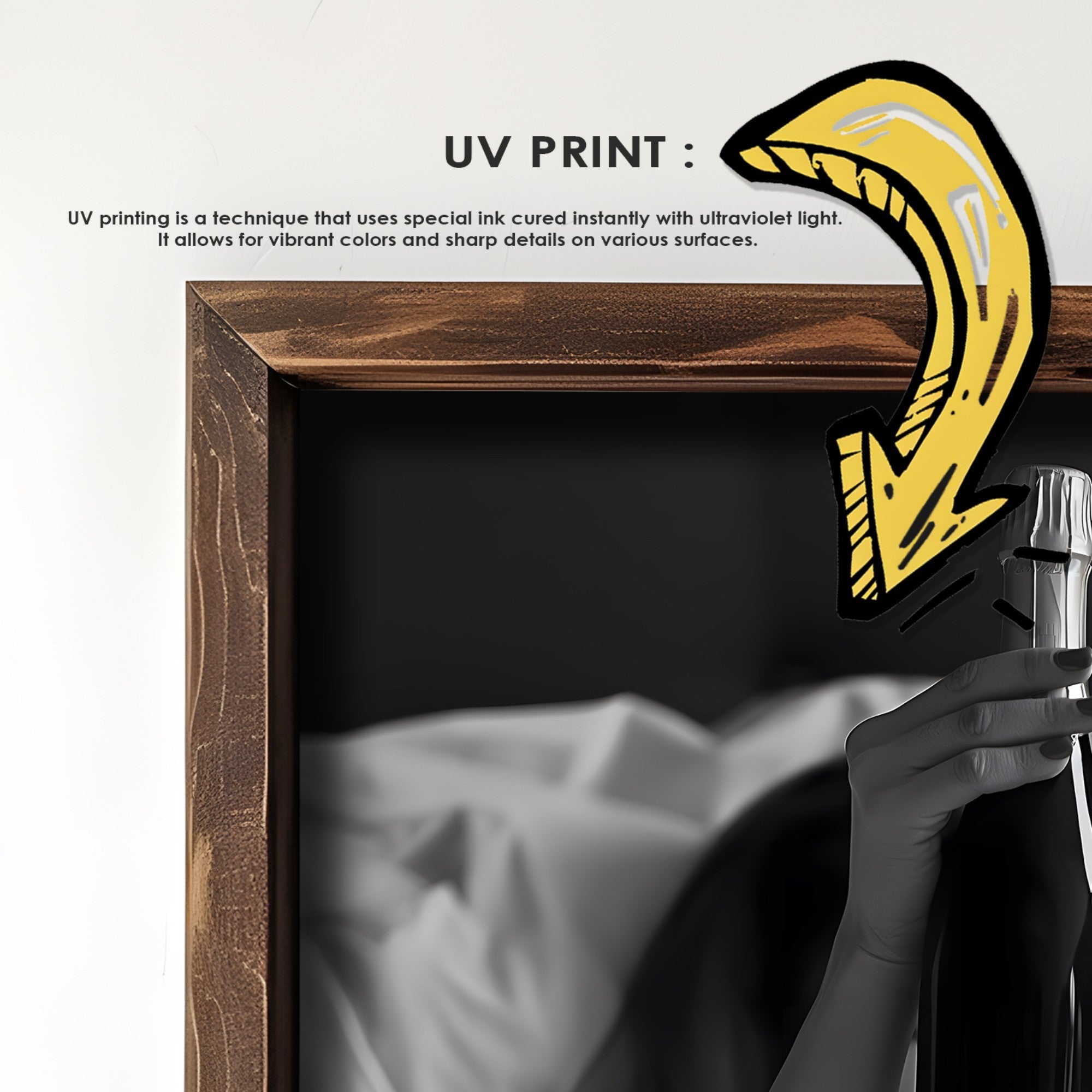 Quadro Decorativo MDF Emoldurado GE154-L Multicolor 35x47cm - Impressão UV em Madeira de Pinho