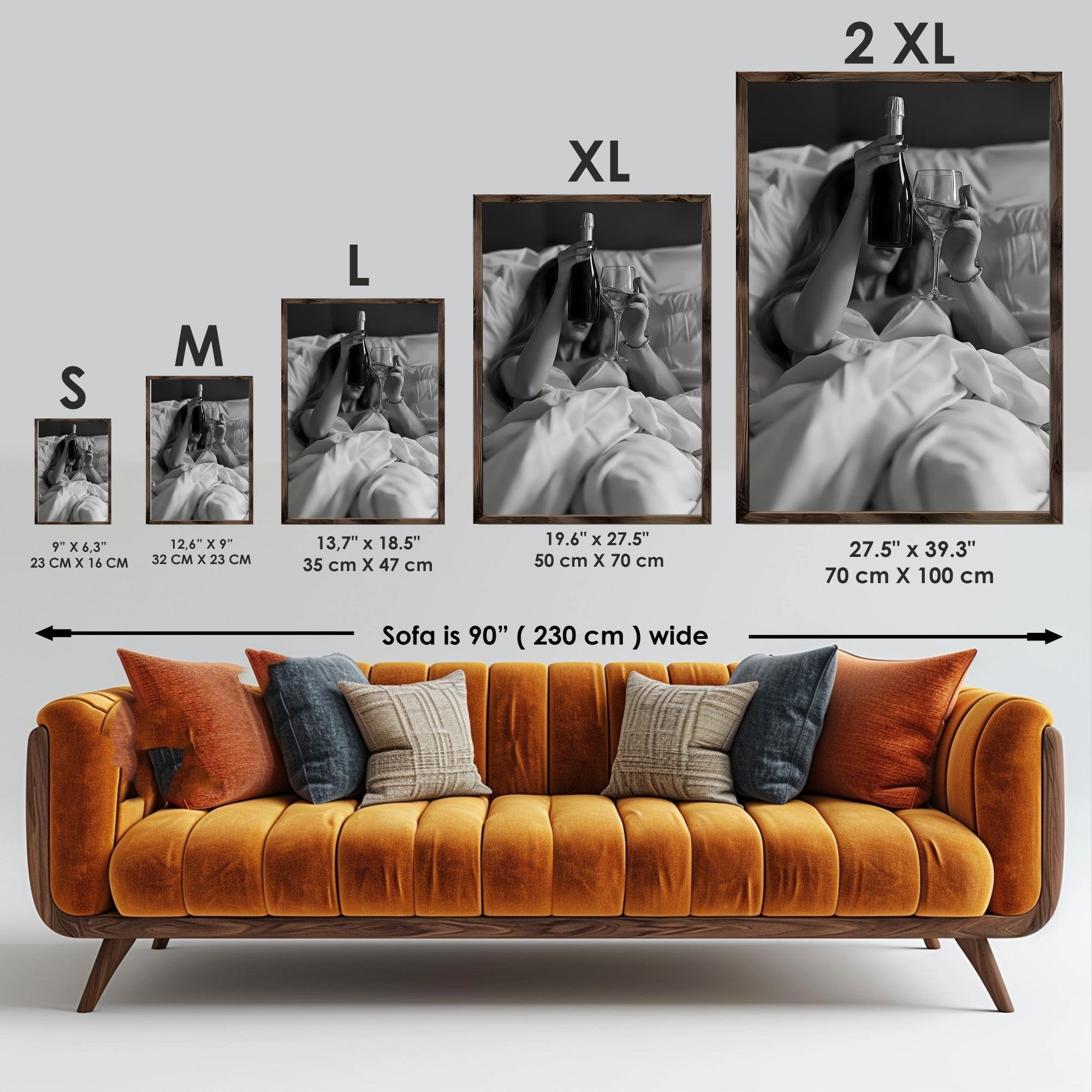 Quadro Decorativo MDF Emoldurado GE154-L Multicolor 35x47cm - Impressão UV em Madeira de Pinho