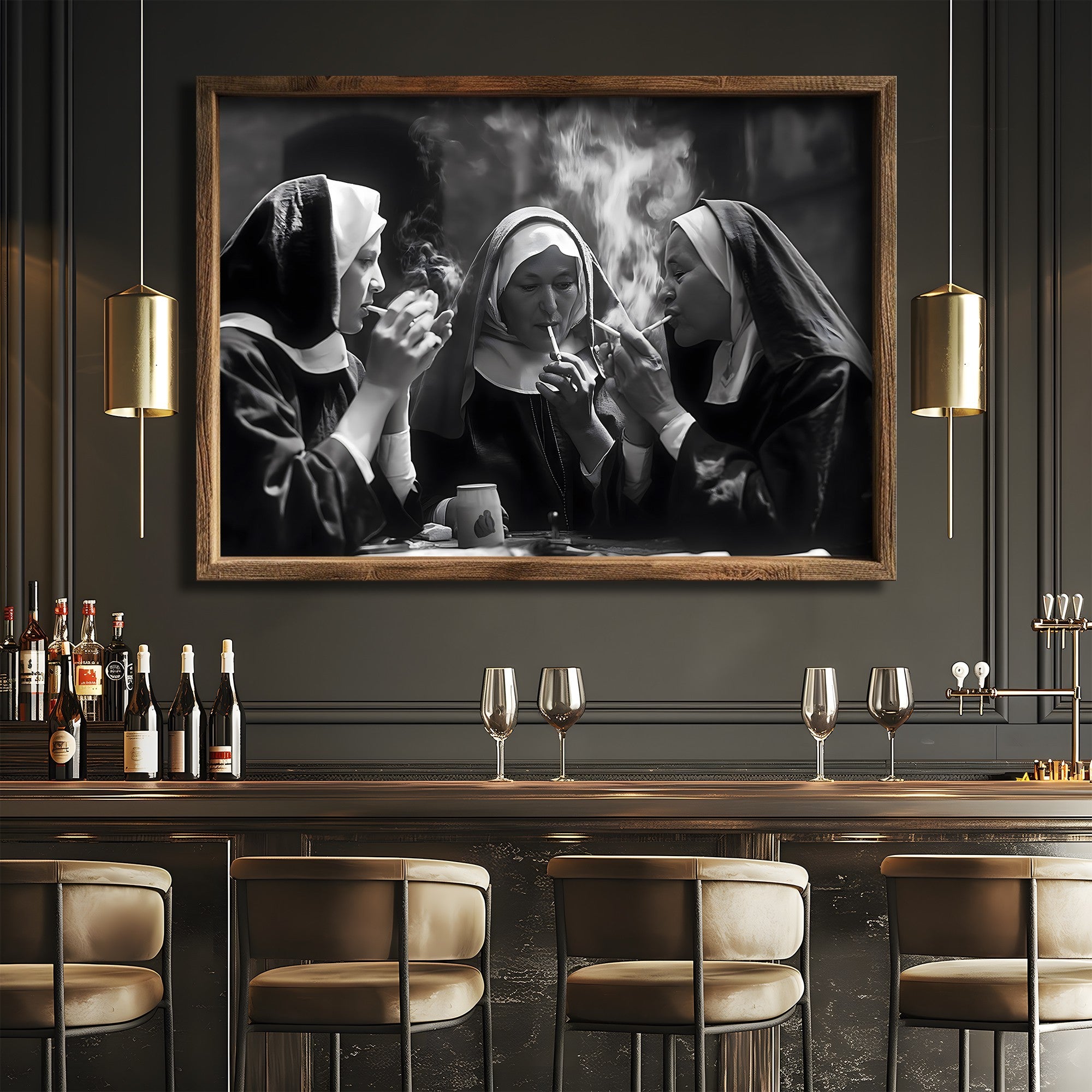 Quadro Decorativo MDF Emoldurado GE155-L Multicolor 35x47cm - Impressão UV em Madeira de Pinho